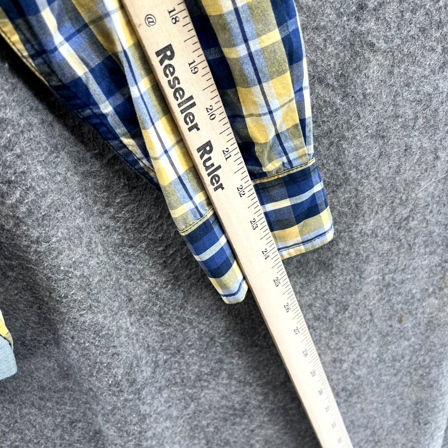 Tommy Hilfiger Tommy Hilfiger Shirt Men Small Adult Yellow Plaid Button-Down Classic Fit Knit Cotton Long Sleeve Regular Button-Up Collared Size US S / EU 44-46 / 1 - 7 Thumbnail