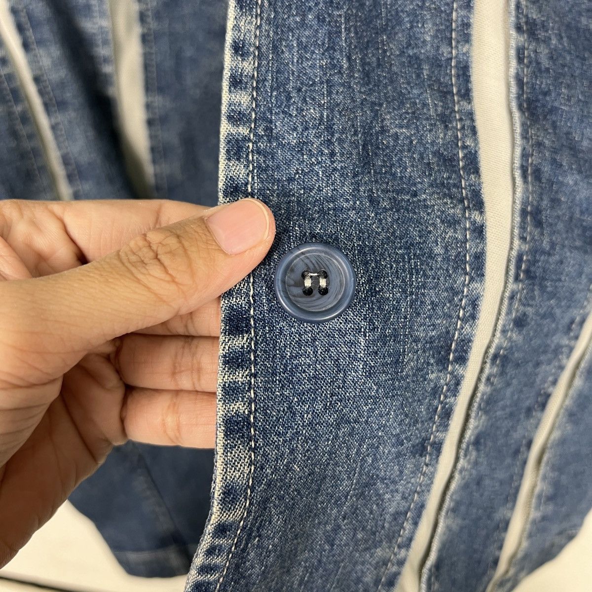 Designer 🔥 PAOLO FRANI GIACCA DENIM JACKET MADE IN ITALY Size US S / EU 44-46 / 1 - 14 Thumbnail