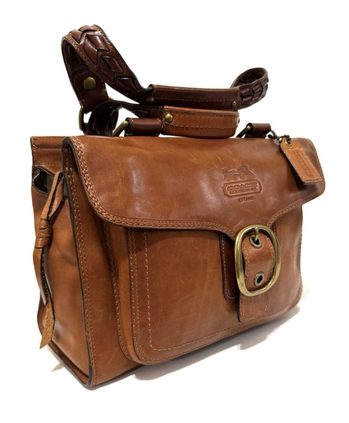 Coach Bleaker Tattersall Buckle Shoulder Bag Size ONE SIZE - 1 Preview