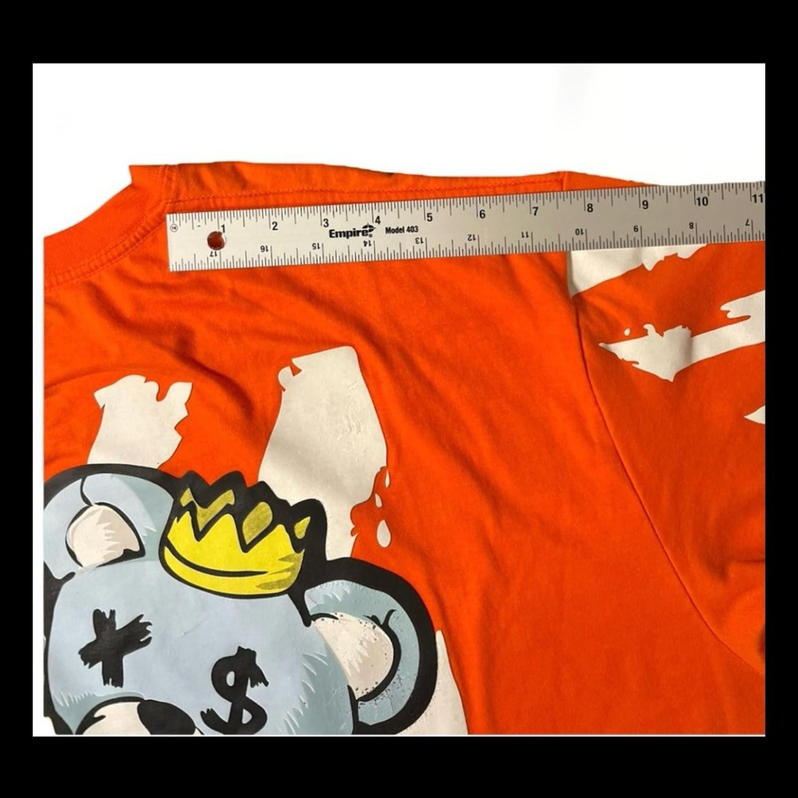 Restricted RGSTR King Status Bear Graphic Tee Orange 3XL Streetwear Size US XXL / EU 58 / 5 - 7 Thumbnail