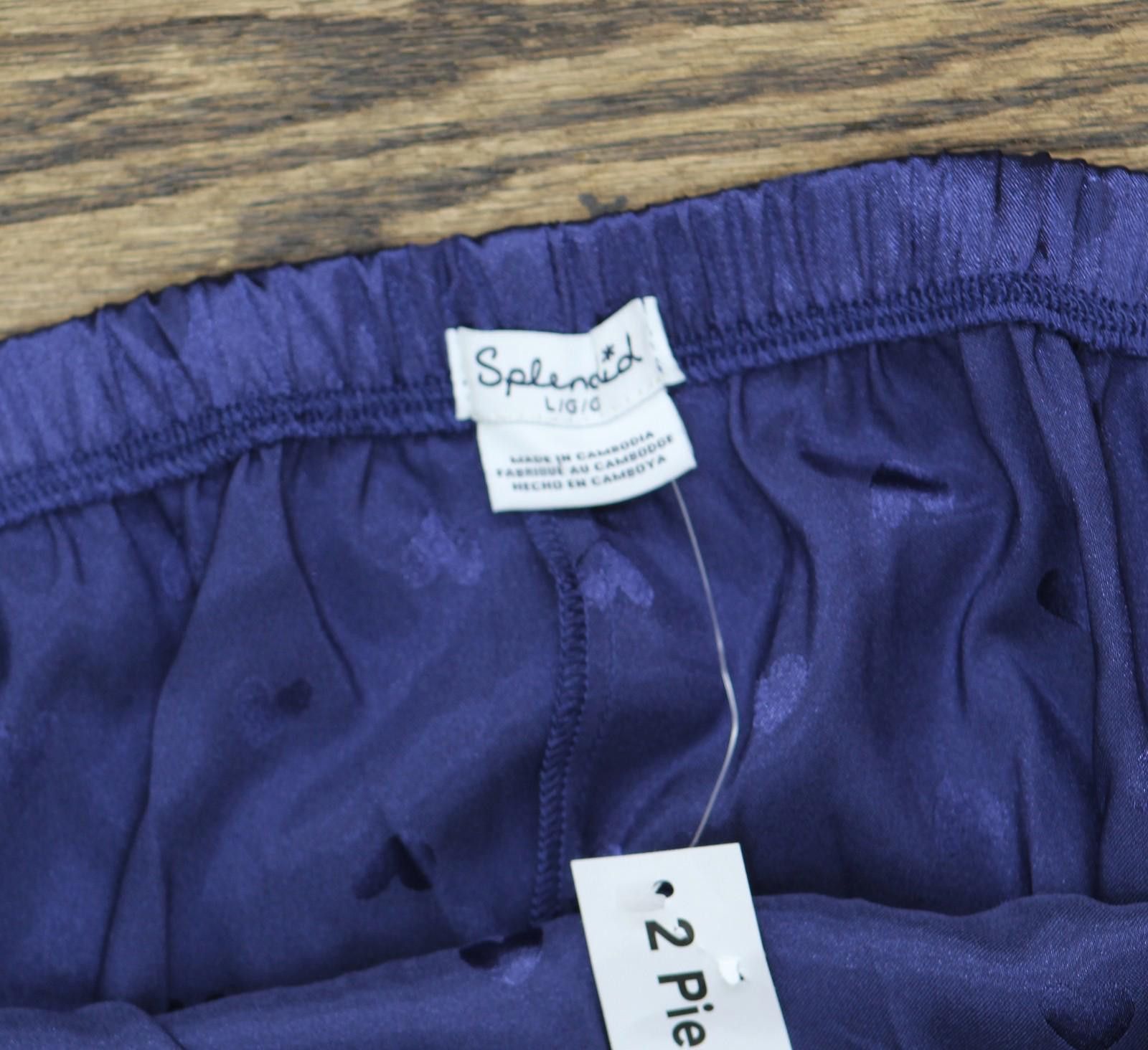 Splendid New Splendid Heart Pajama Sleep Shorts Rld0392 Navy Blue L Size 36" / US 14 / IT 50 - 4 Thumbnail