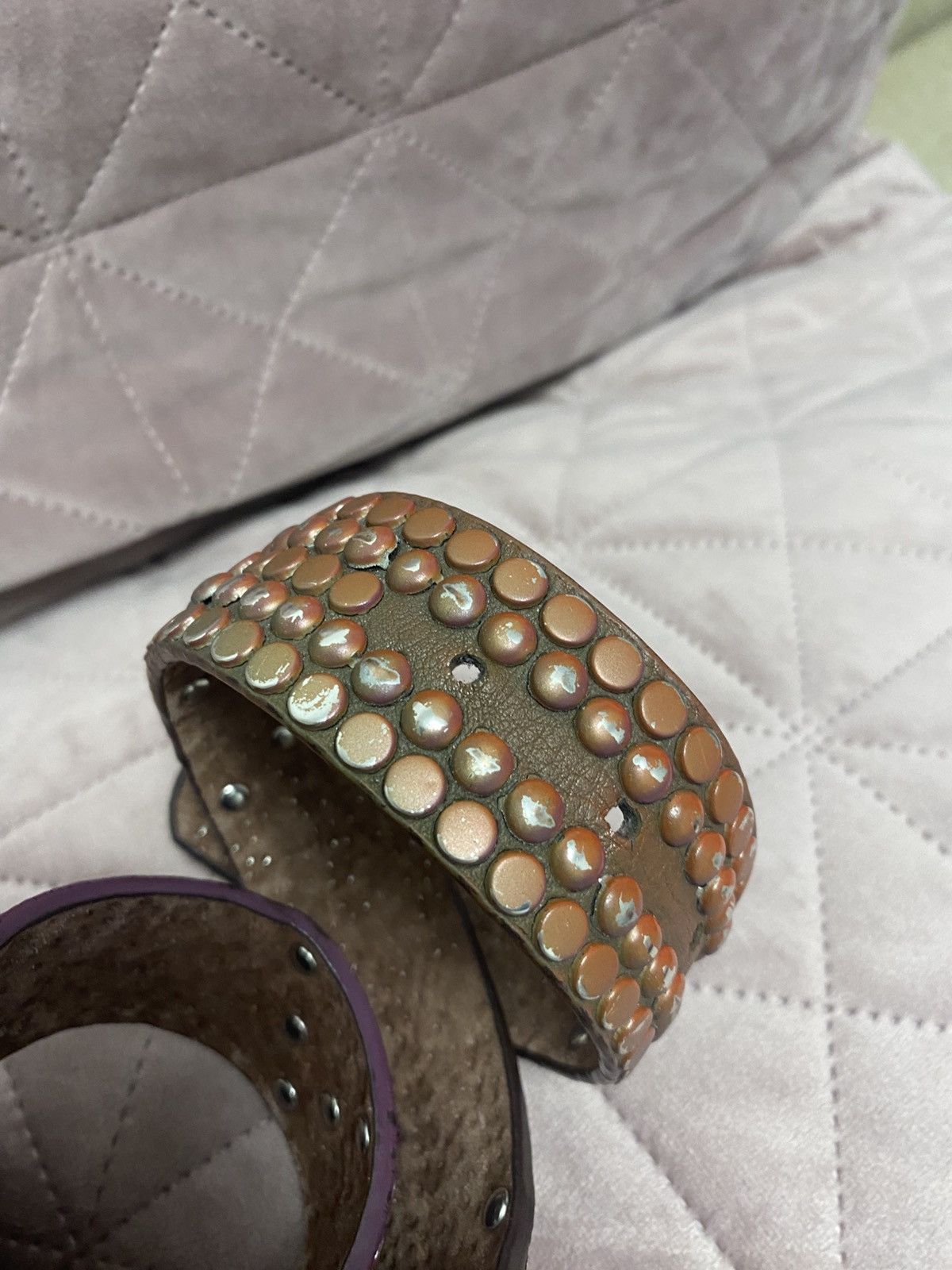 Japanese Brand × Vintage Belt vintage japanese distressed rhinestones simon style Size ONE SIZE - 4 Thumbnail