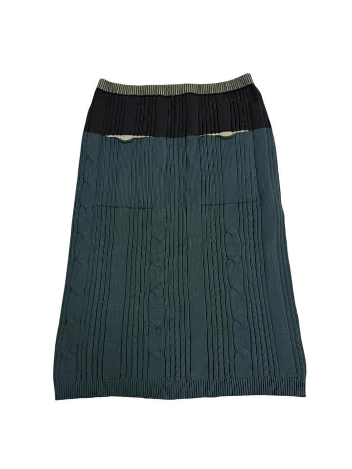 Issey Miyake Issey Miyaki Pleats Please Pocket Point bi-Colour Knit Skirt Size 26" / US 2 / IT 38 - 1 Thumbnail