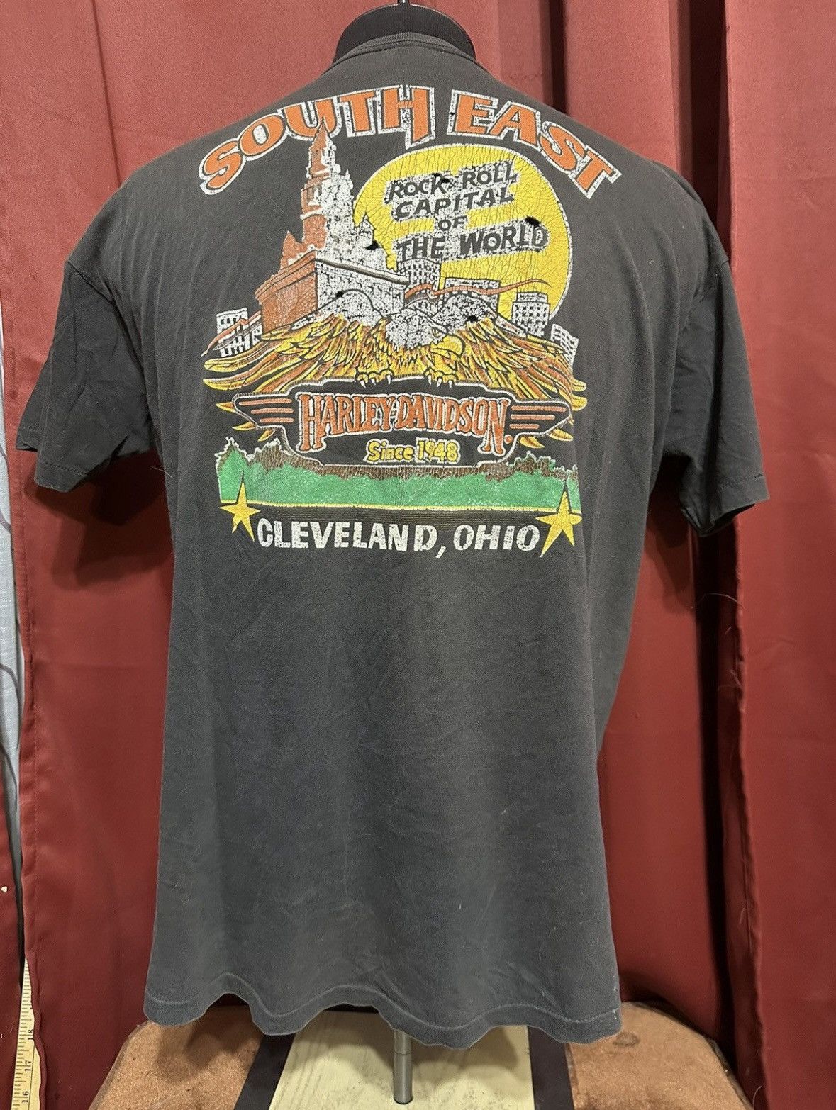 Harley Davidson Vintage Harley Davidson Tshirt 90’s Rock N Roll Capital Size US XL / EU 56 / 4 - 1 Thumbnail