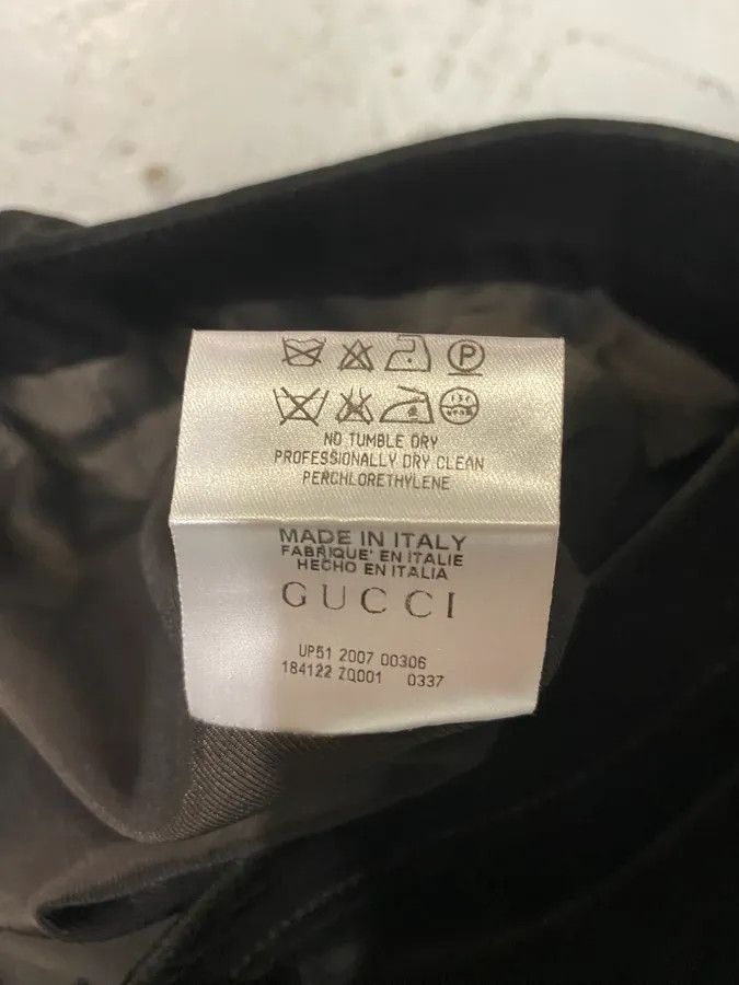 Gucci SS2007 Gucci Black Classy Velvet Skirt Size 28" / US 6 / IT 42 - 9 Thumbnail