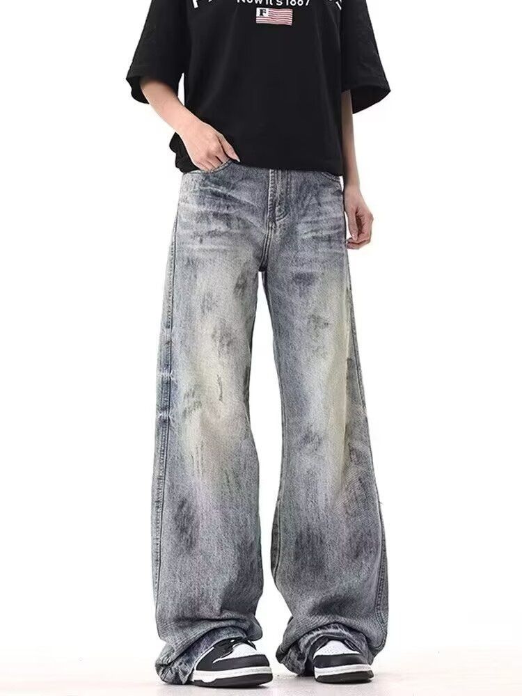 Japanese Brand × Jean Retro hip-hop wide leg high street jeans Size US 32 / EU 48 - 2 Thumbnail