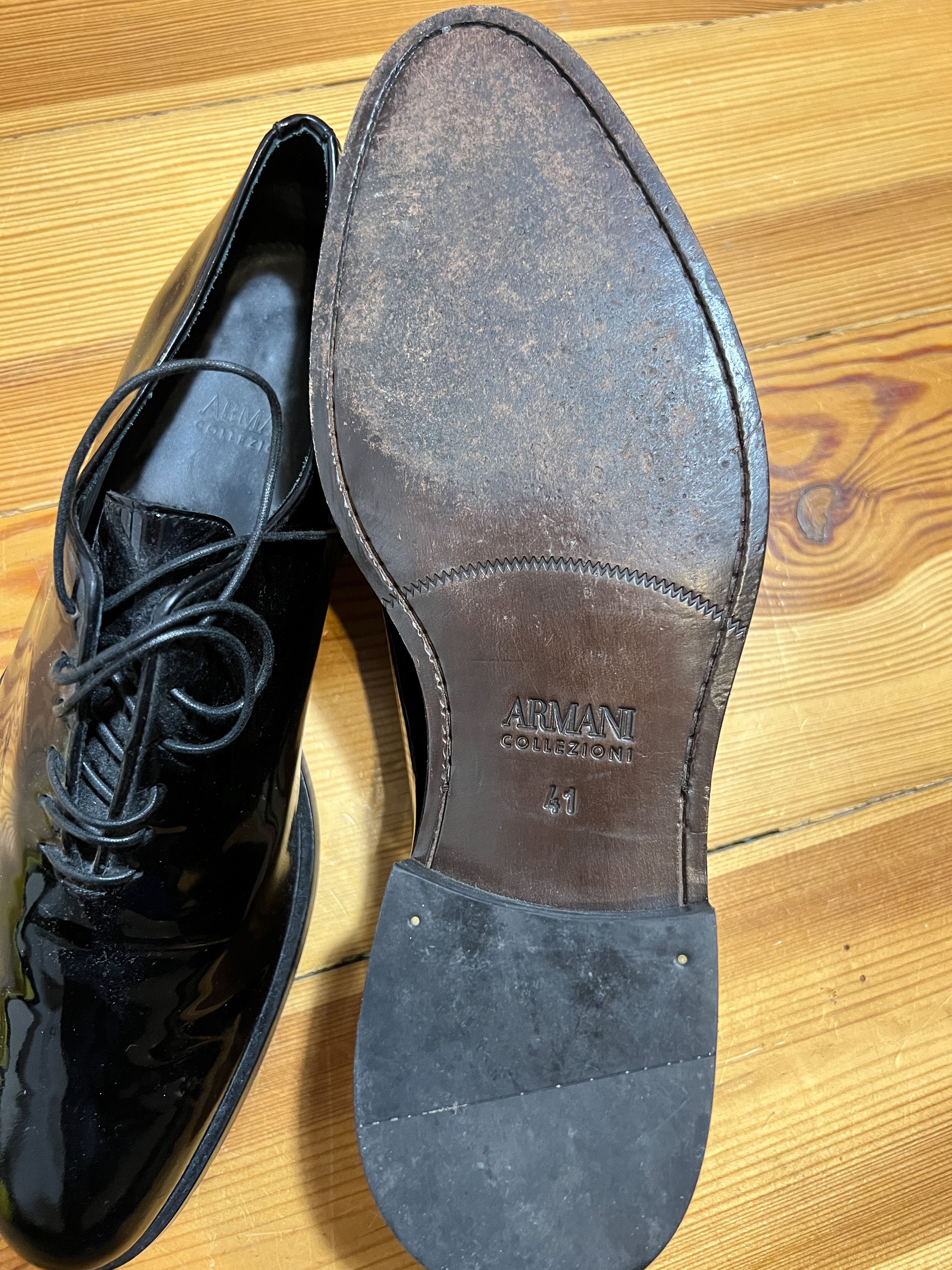 Armani Armani patent leather oxfords Size US 8 / EU 41 - 5 Thumbnail
