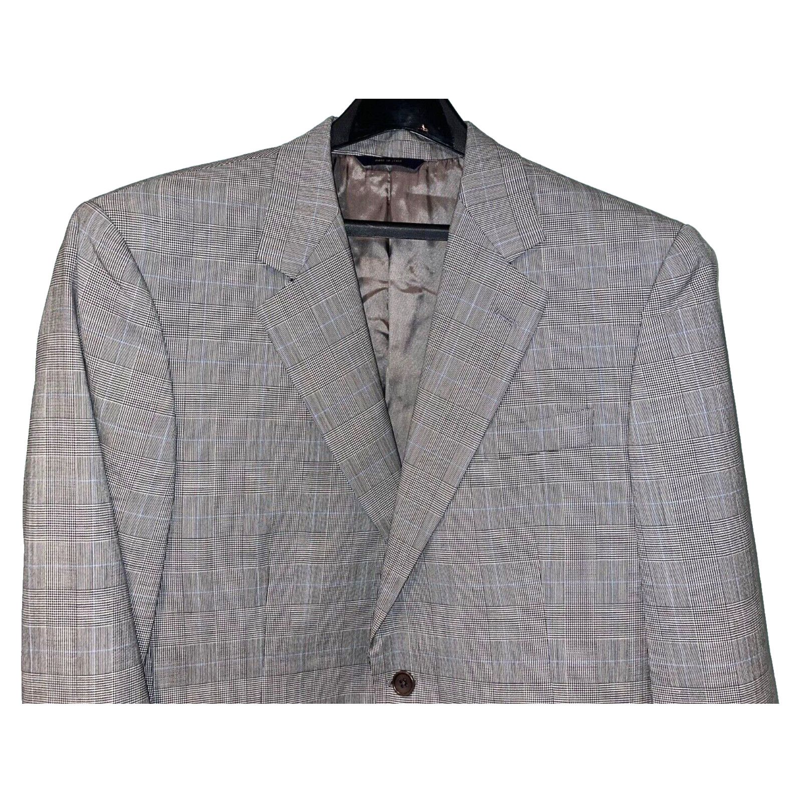 Brooks Brothers Brooks Brothers Gray Blue Plaid Wool Blazer Sport Coat 40R Size 40R - 3 Thumbnail
