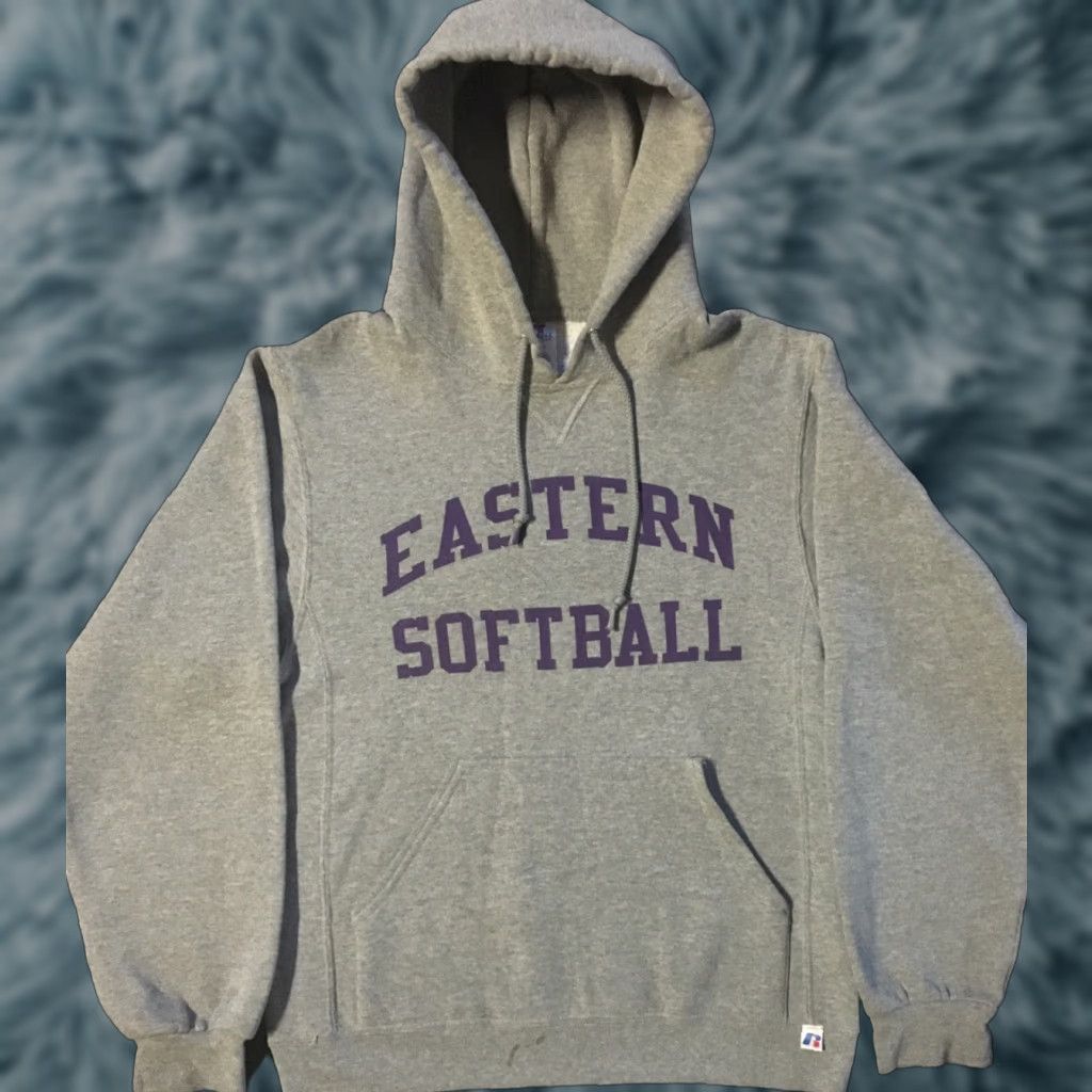 Russell Athletic Vtg Russell Eastern Softball Faded Spellout Hoodie S School Track Grunge PE 90s Size US S / EU 44-46 / 1 - 1 Thumbnail