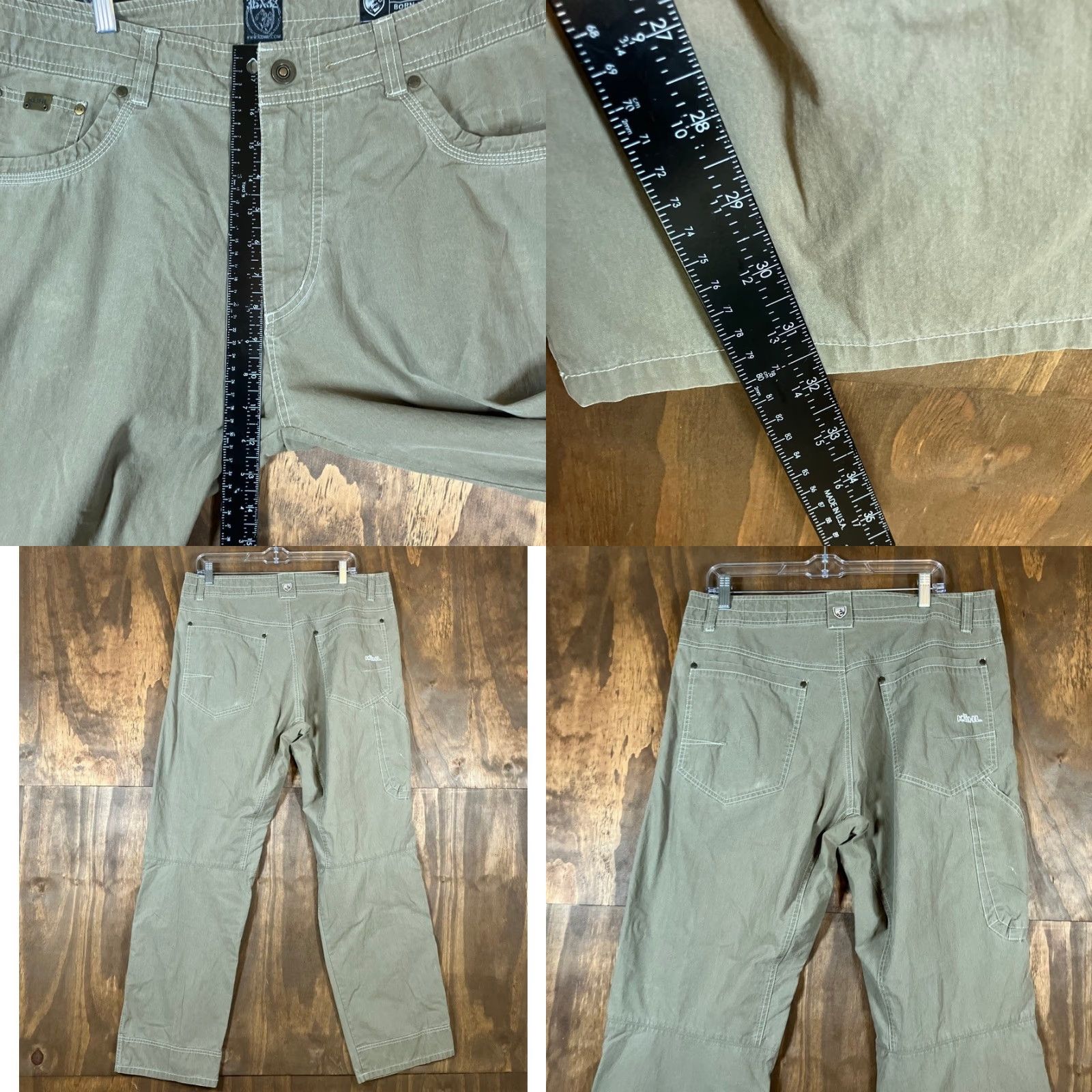 Kuhl Mens Pants Khaki Revolvr Patina Dye Hiking Outdoor Straight Stretch 36x32 Pants Mens Khakis Workwear Gorpcore Dadcore 36 Regular Tan
