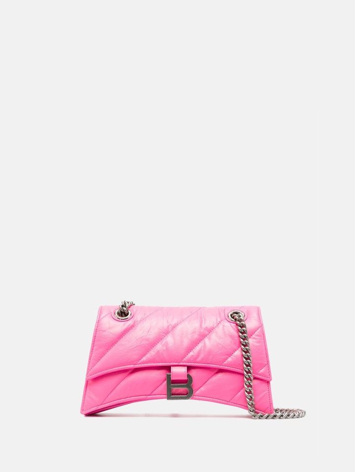 Balenciaga RRP $2.9K Balenciaga Small Crush Bright Pink Leather Size ONE SIZE - 1 Thumbnail