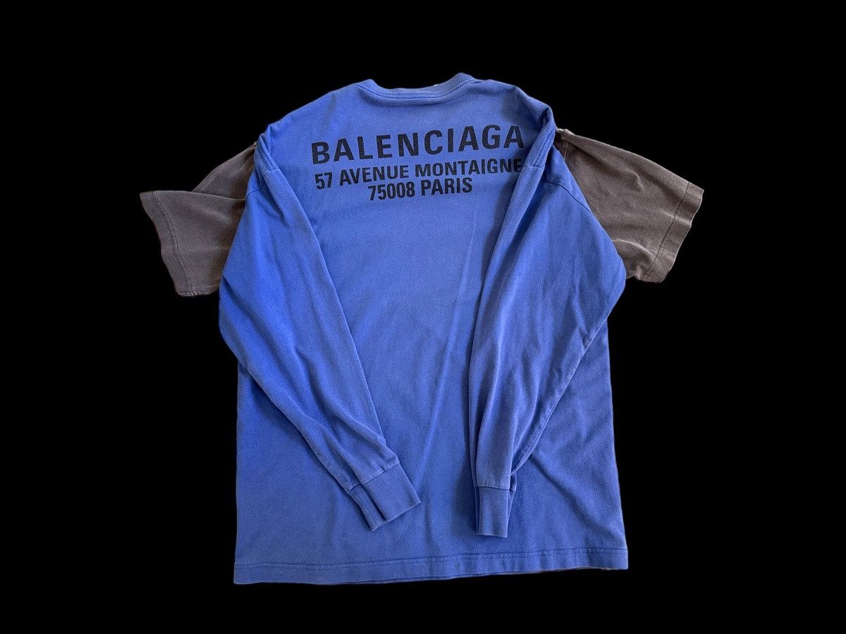 Balenciaga Balenciaga SS18 Layered Tshirt-Longsleeve combo Tee Size US M / EU 48-50 / 2 - 2 Thumbnail
