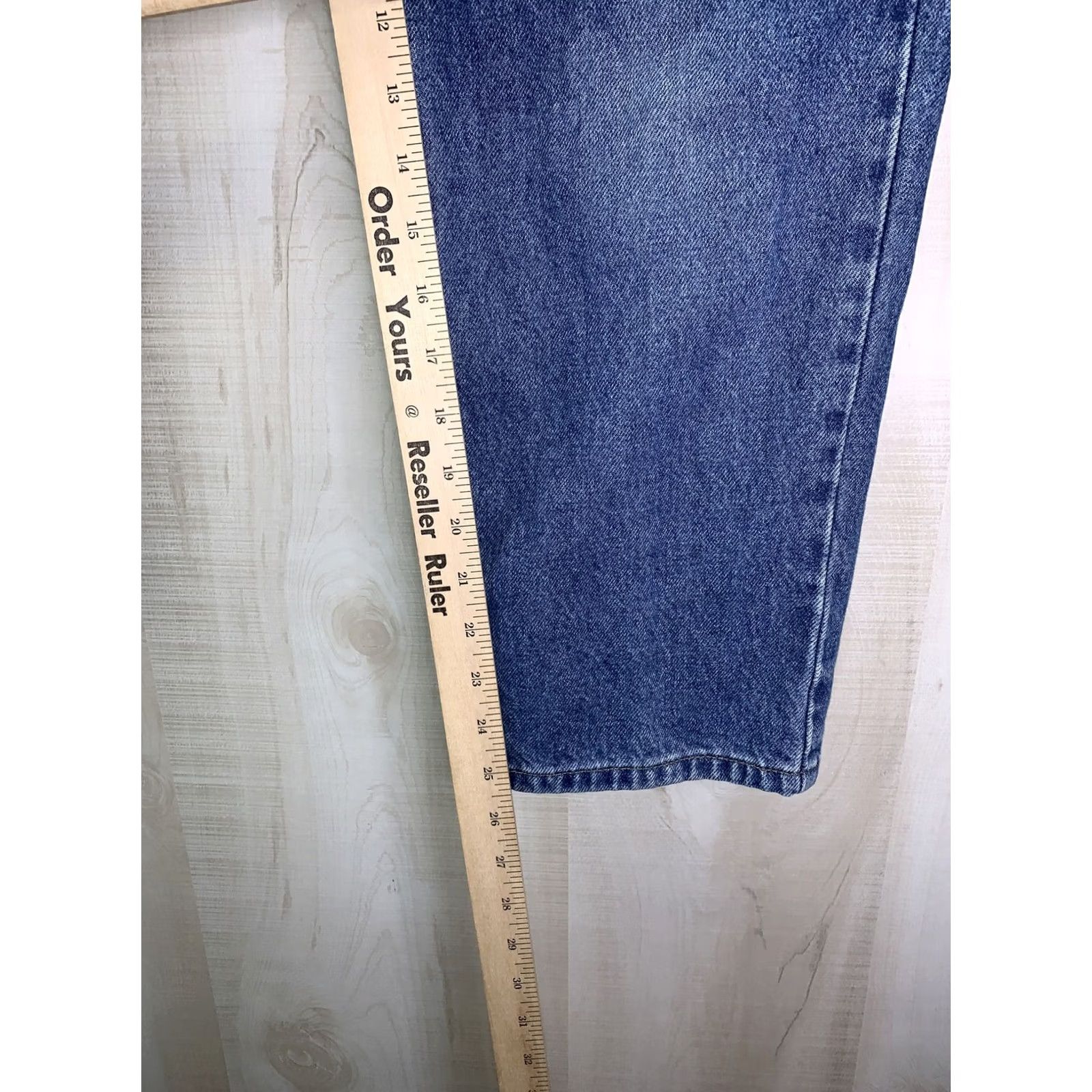 Vintage VINTAGE L.L. Bean Jeans Women 14P Denim Blue Straight Leg 100% Cotton Size 14P Petite Womens Pants Size 36" / US 14 / IT 50 - 5 Thumbnail