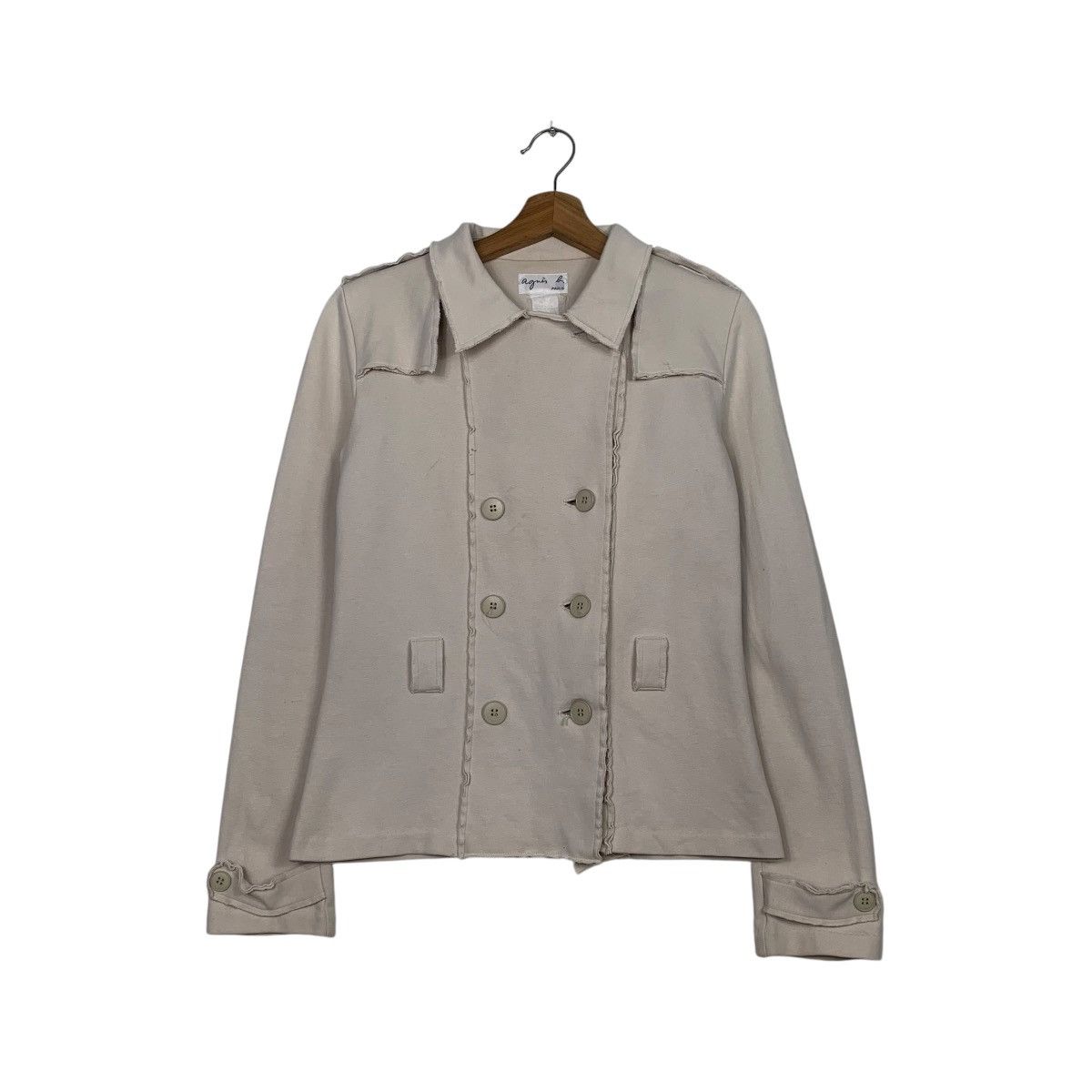 agnes b. Agnes B Double Breasted Crop Jacket Size S / US 4 / IT 40 - 1 Thumbnail