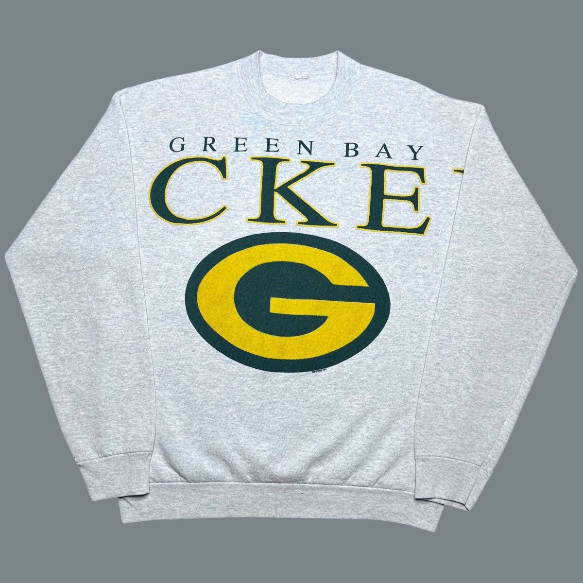 NFL × Vintage 1992 NFL Green Bay Packers Big Print 3D Spell Out Sweatshir Size US XL / EU 56 / 4 - 1 Thumbnail