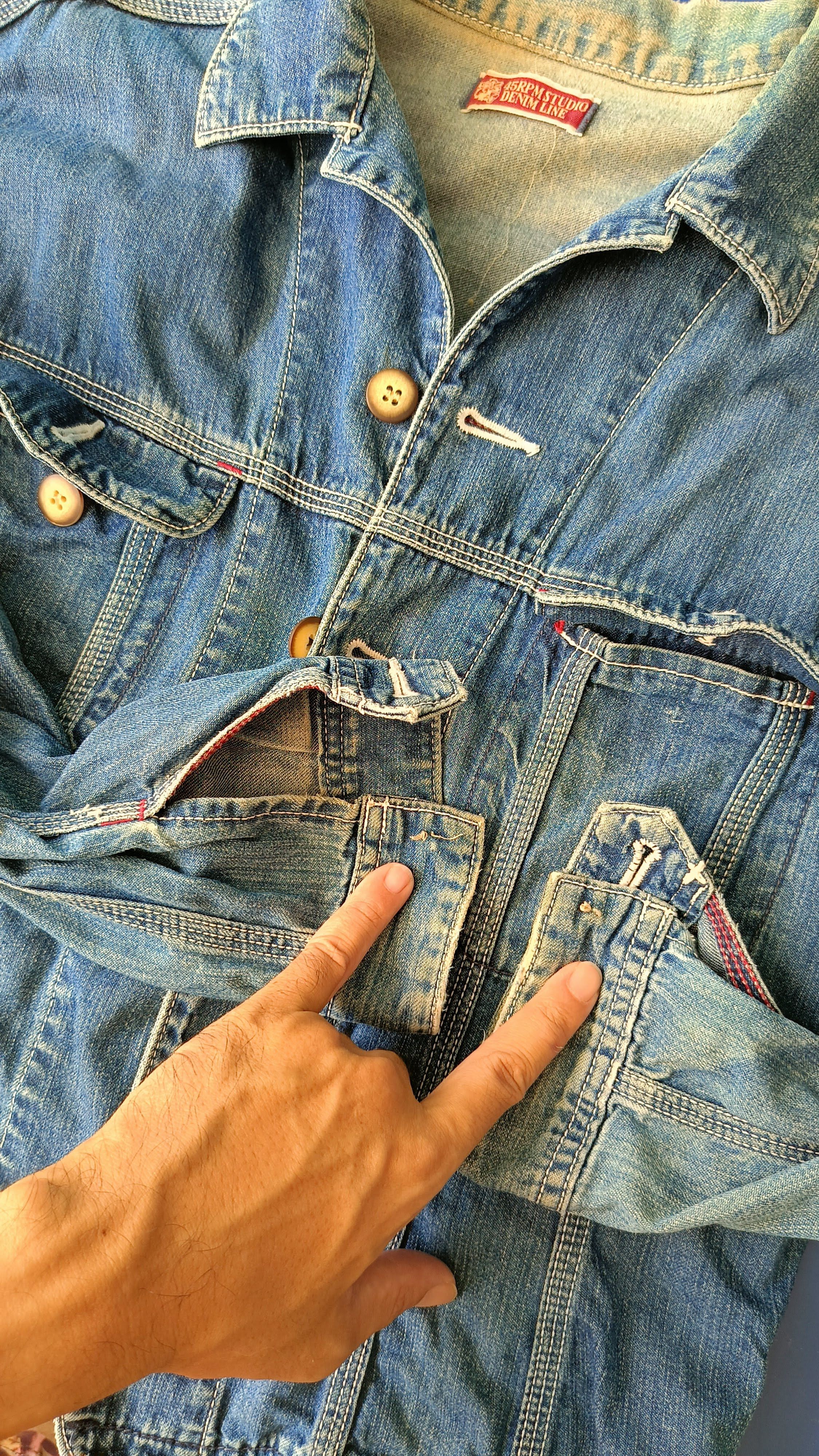 45rpm 45RPM by R Japan 90s denim line indigo slim ladies jacket Size S / US 4 / IT 40 - 16 Thumbnail