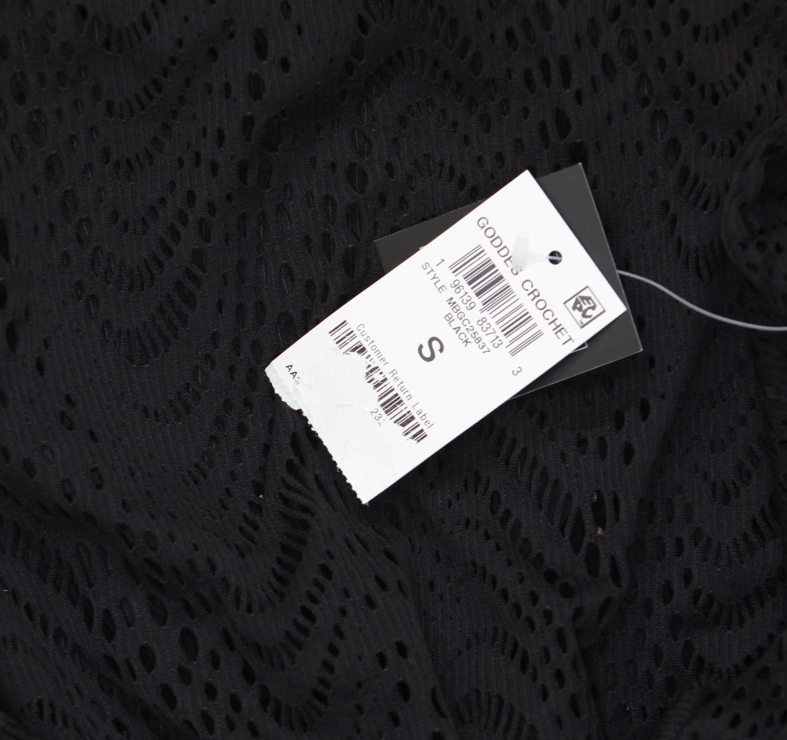 Bar III Nwt Bar Iii Crochet Plunge-neck Cover Up Mbgc25837 Black S Size ONE SIZE - 4 Thumbnail