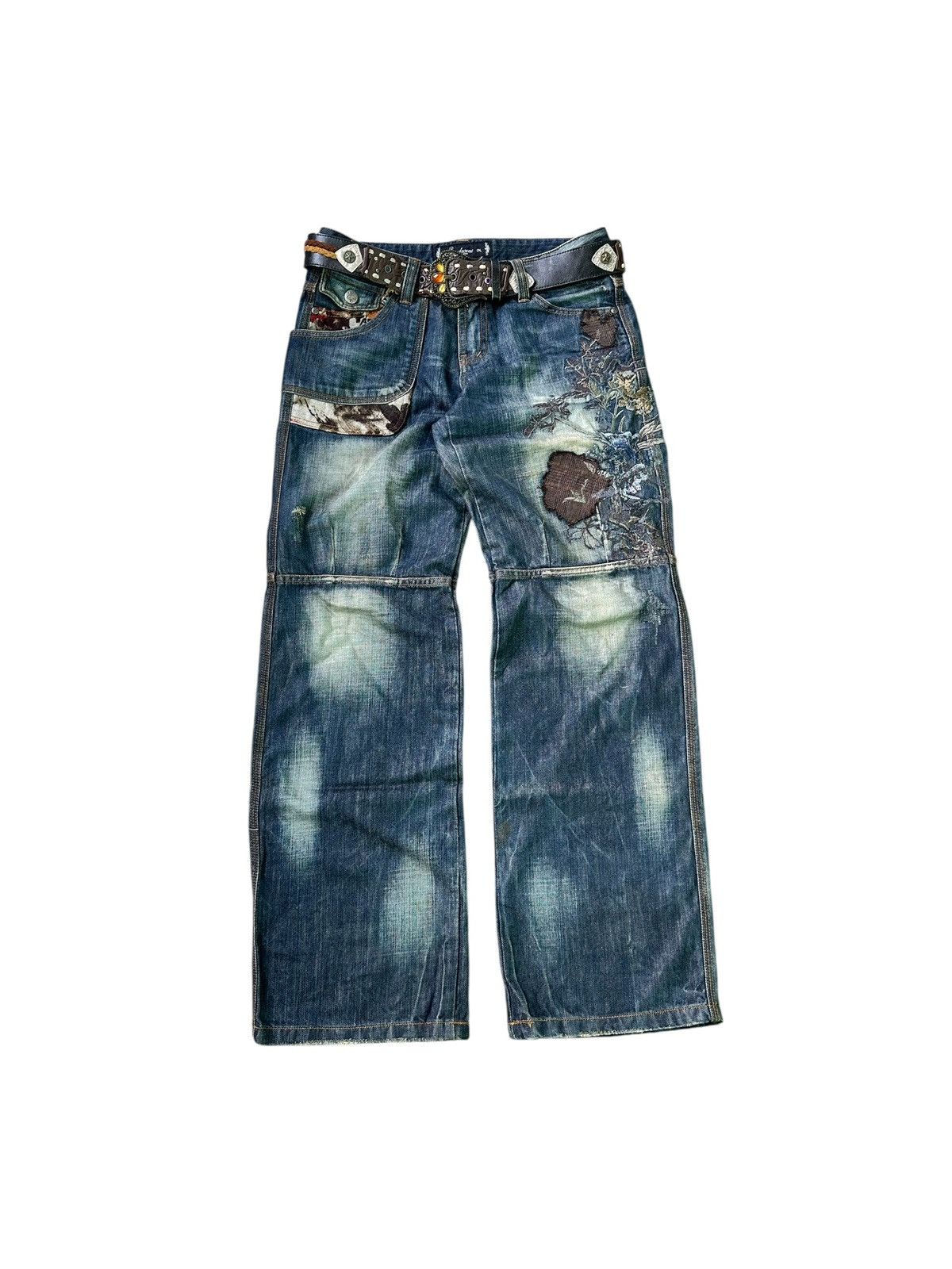 Unowned Syndrome Jeans Flare Pants Size 32" / US 10 / IT 46 - 1 Thumbnail