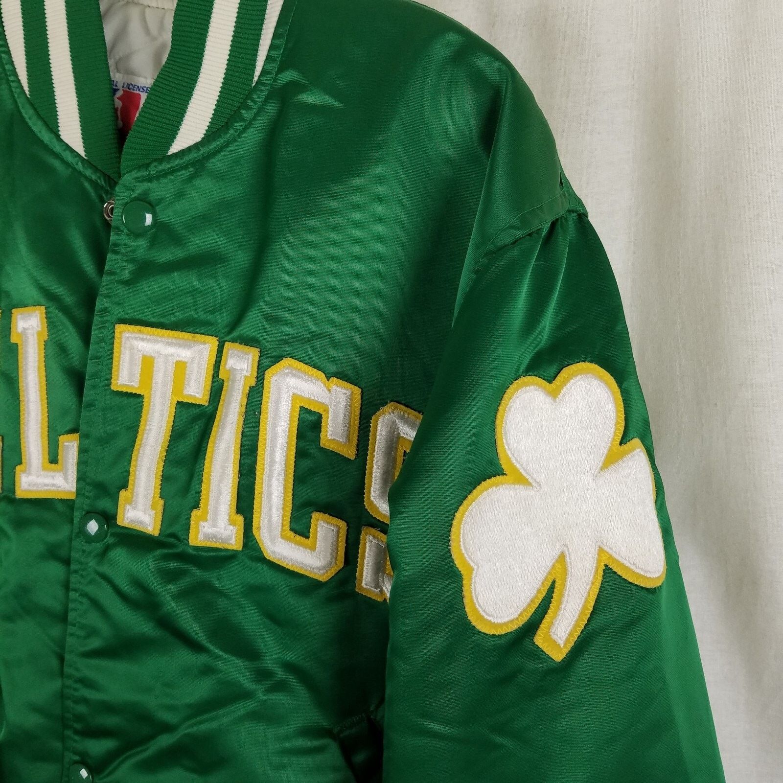 Vtg 80s Starter Boston Celtics Green Satin Basketball Jacket