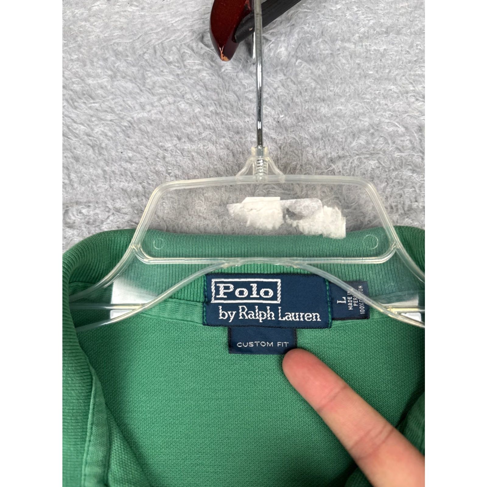 Ralph Lauren VINTAGE Ralph Lauren Polo Shirt Men Green 100% Cotton Large Regular Fit Polo Shirt Short Sleeve Classic Logo, Embroidered, Button Collar Mens Size US L / EU 52-54 / 3 - 7 Thumbnail