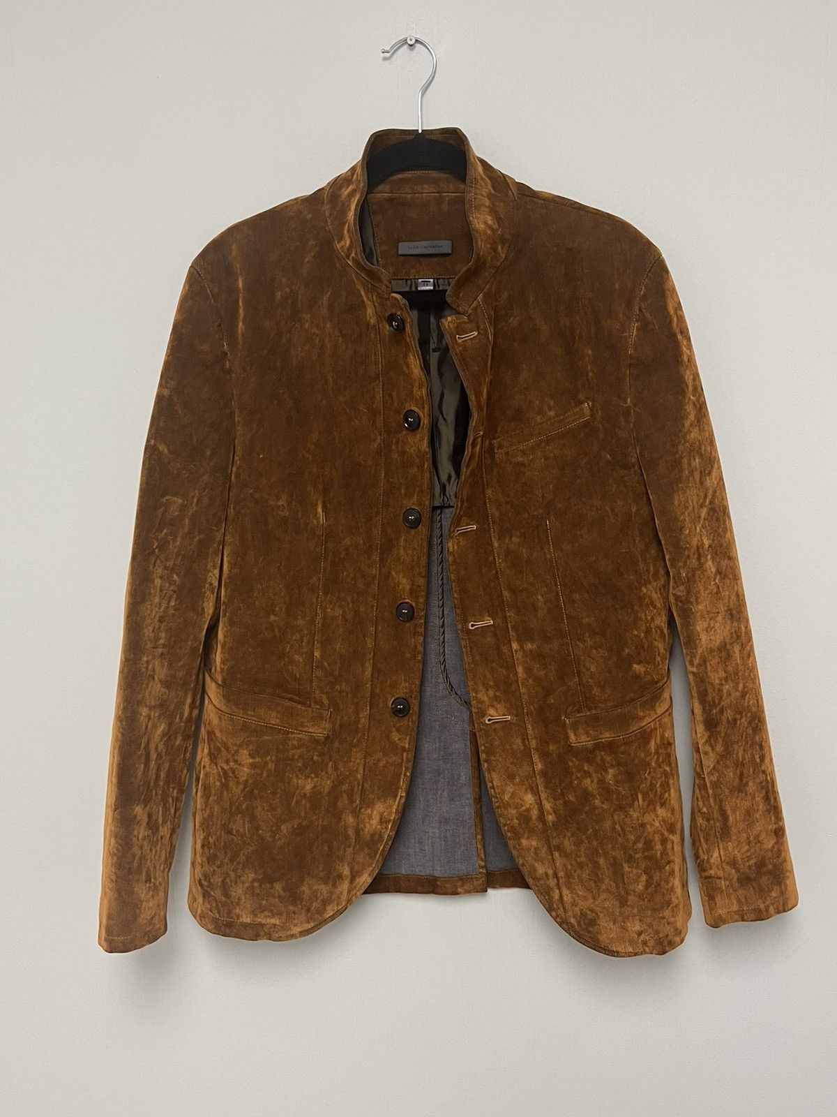 John Varvatos Crushed velvet button front jacket. 48 Size US M / EU 48-50 / 2 - 8 Thumbnail