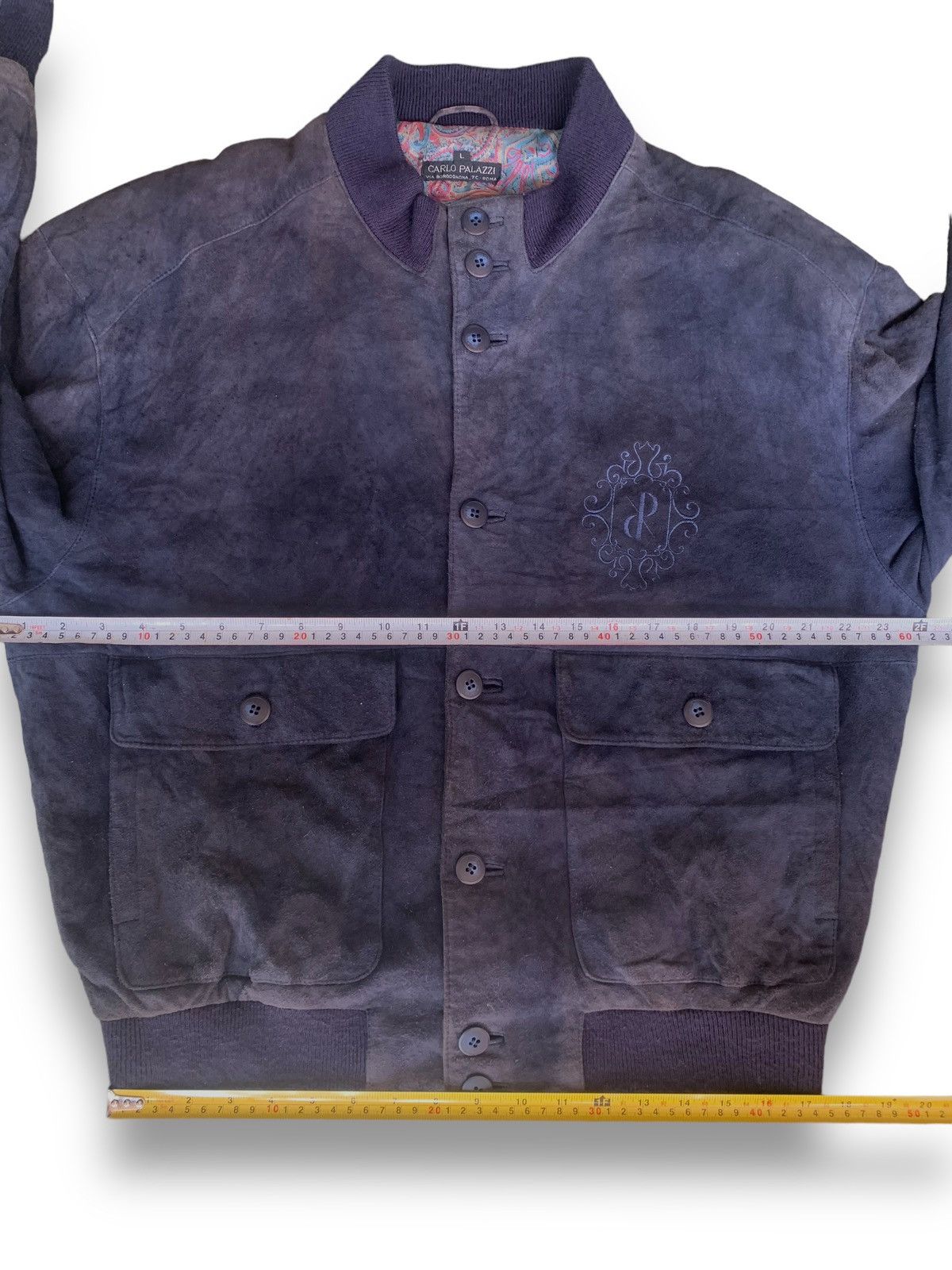 Carlo Palazzi Vintage Carlo Palazzi Faded Suede Sheepskin Bomber Jacket Size US L / EU 52-54 / 3 - 15 Thumbnail
