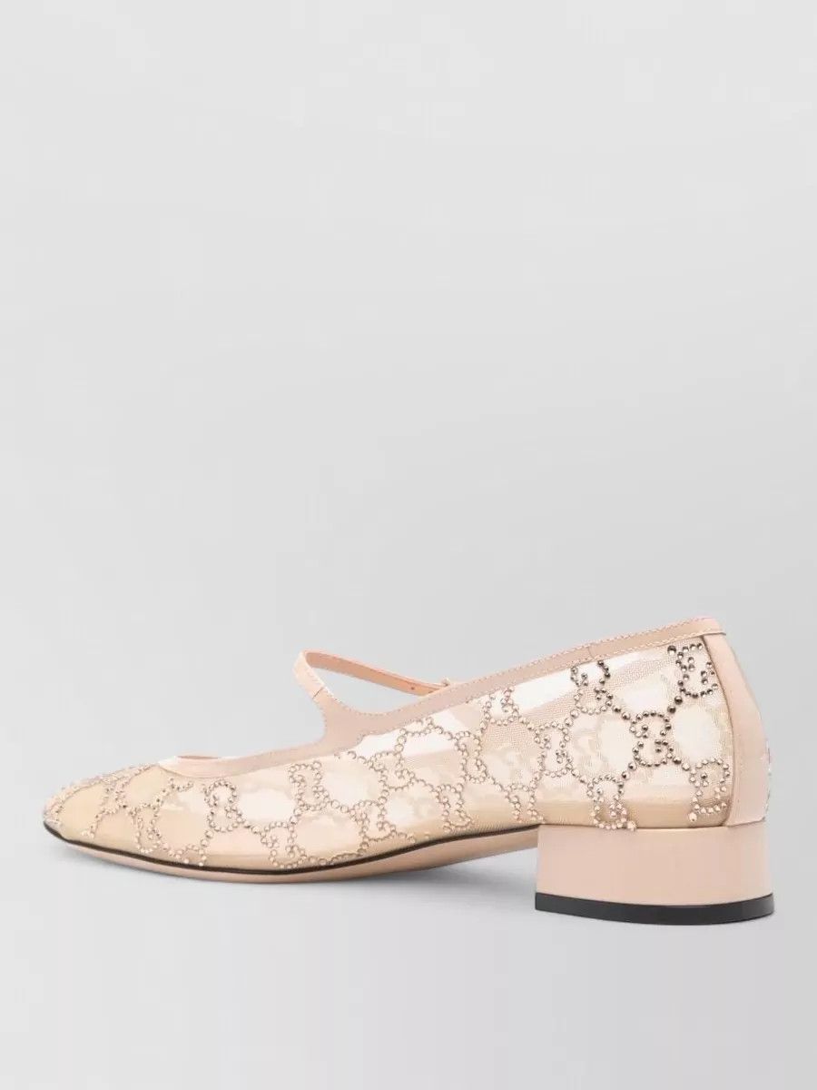 Gucci o1loc1c0426 836809 Women's GG Crystal Ballet Flat in Beige Size US 9 / IT 39 - 4 Thumbnail