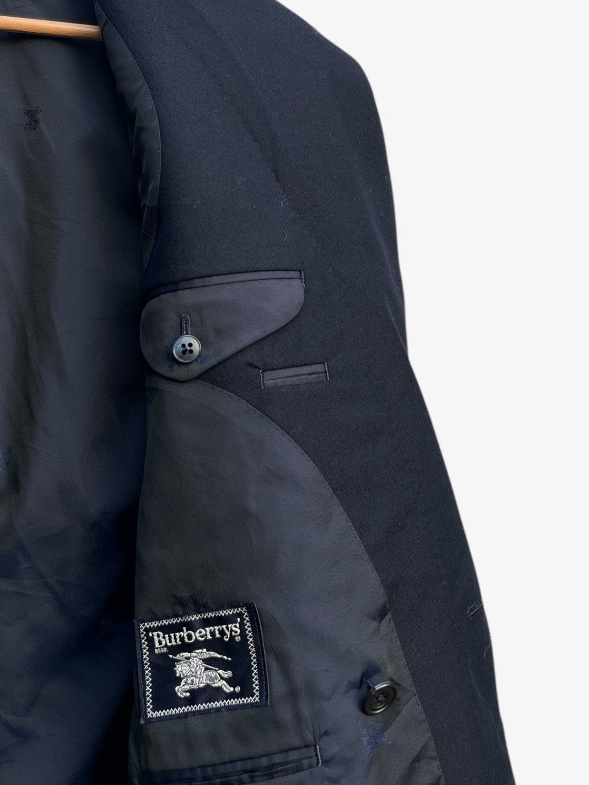 Burberry Burberrys Navy Double Breasted Tasmania Wool Golden Buttons Size US S / EU 44-46 / 1 - 12 Thumbnail