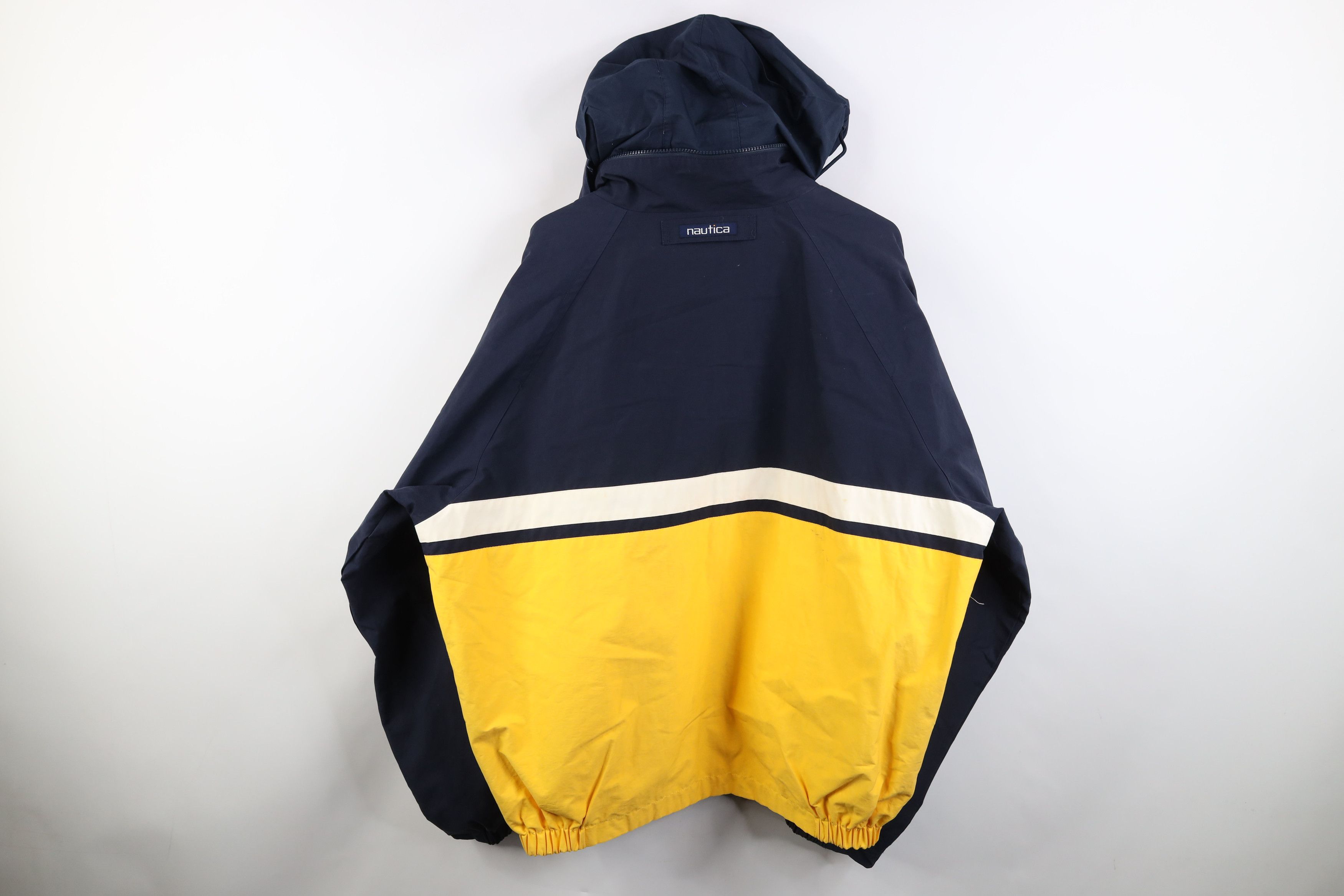 Nautica Vintage 90s Nautica Reversible Hooded Sailing Bomber Jacket Size US XL / EU 56 / 4 - 9 Thumbnail