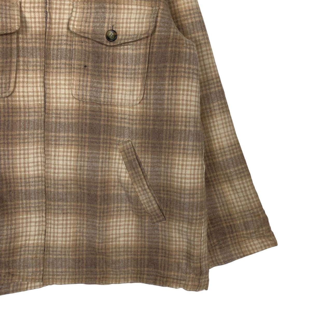 Flannel CREATION CUBE Shadow Plaid Checked Jacket #0024-C2 Size US M / EU 48-50 / 2 - 5 Thumbnail