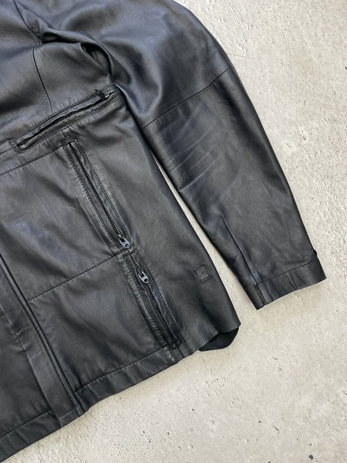 G-Star Rare G star Raw leather slim punk blazer jacket Size US XL / EU 56 / 4 - 4 Thumbnail