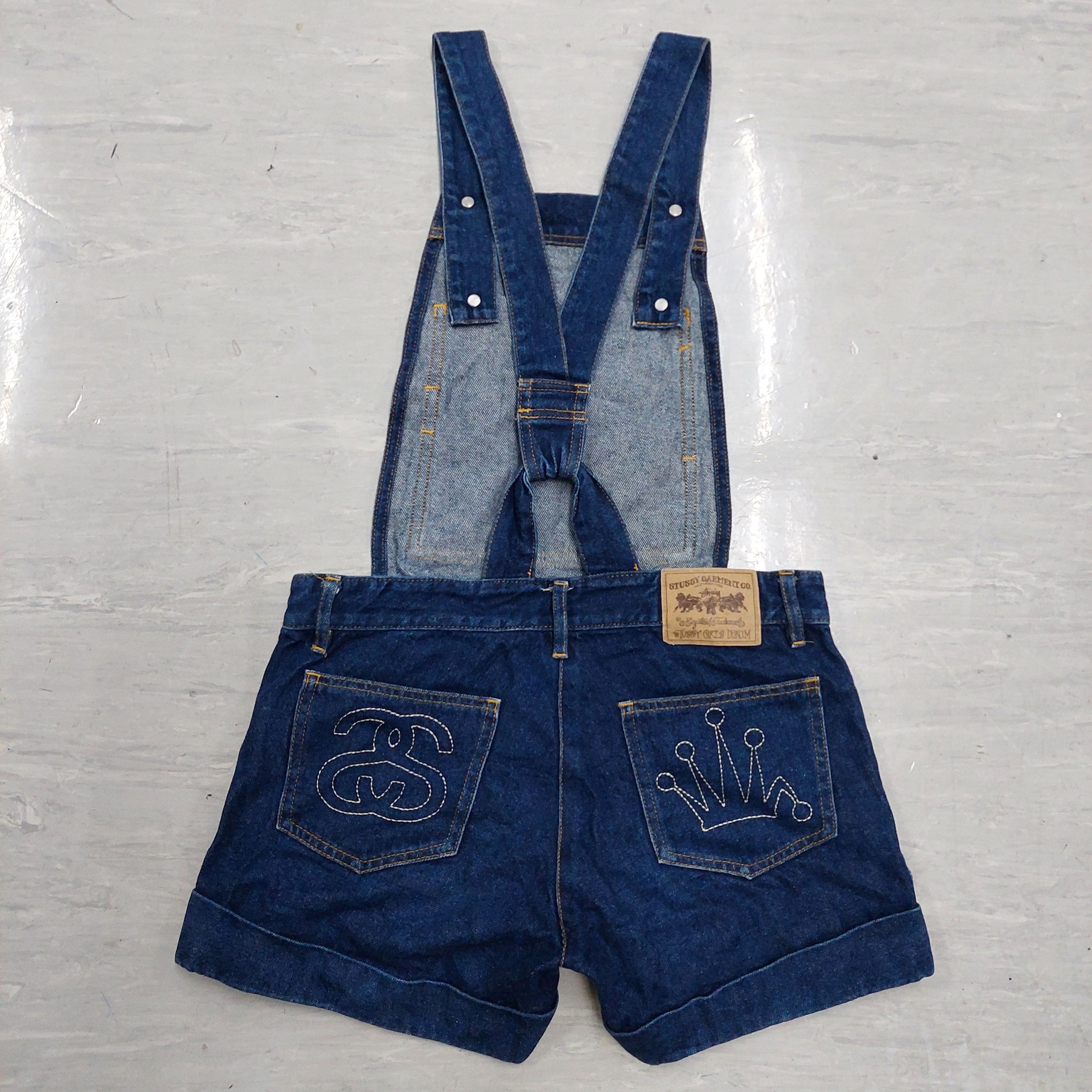 Stussy stussy girls denim short overall Size 30" / US 8 / IT 44 - 2 Thumbnail