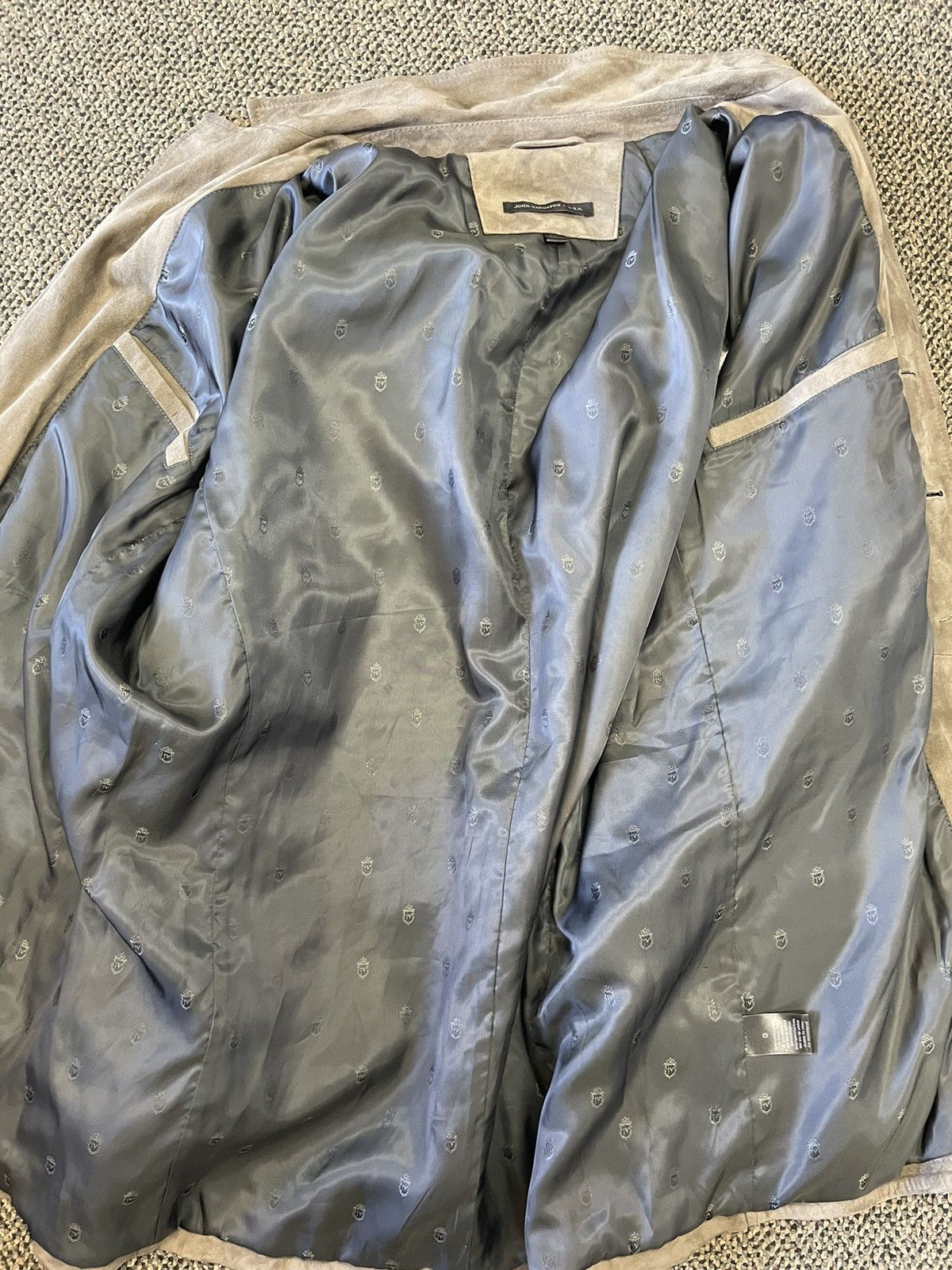John Varvatos Butter Soft Goat Suede Jacket Size 46R - 10 Thumbnail