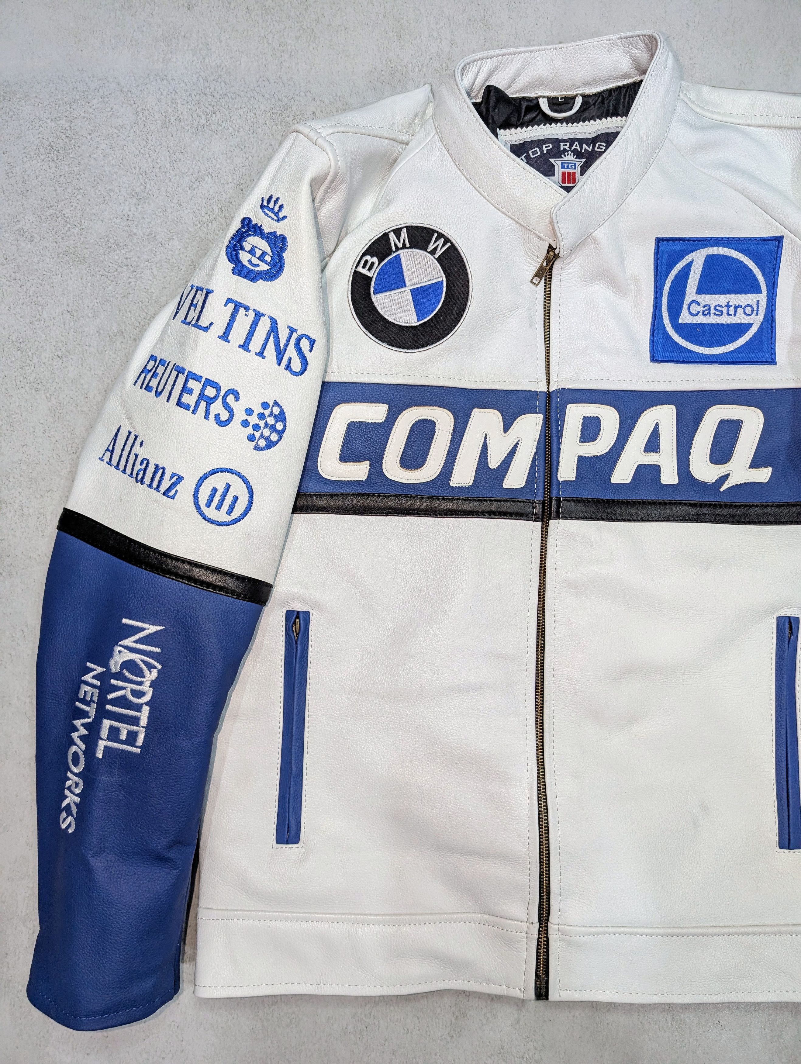 NASCAR 🔥 BMW 🏎️ Racing Leather Jacket Rare Streetwear L Size US M / EU 48-50 / 2 - 3 Thumbnail