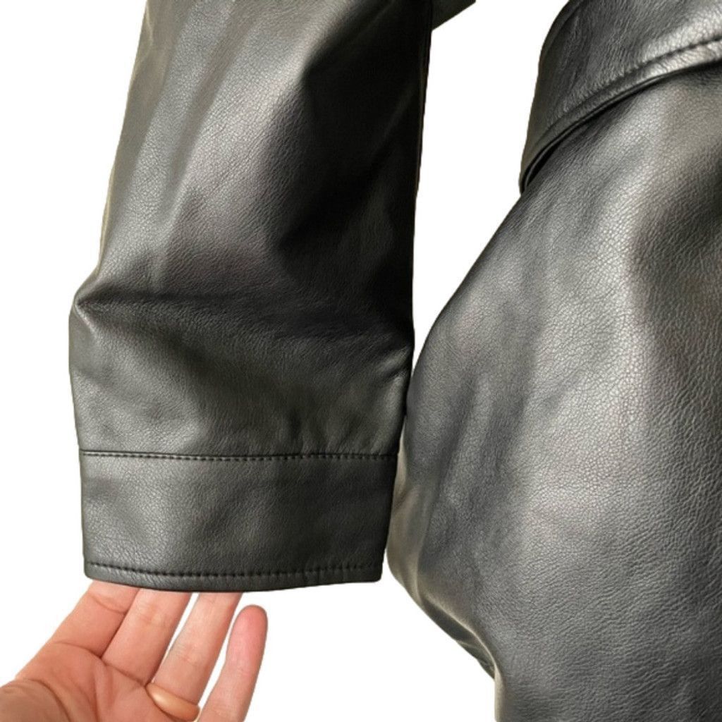 Rebecca Minkoff Rebecca Minkoff Black Vegan Leather Jacket Large Size L / US 10 / IT 46 - 10 Thumbnail