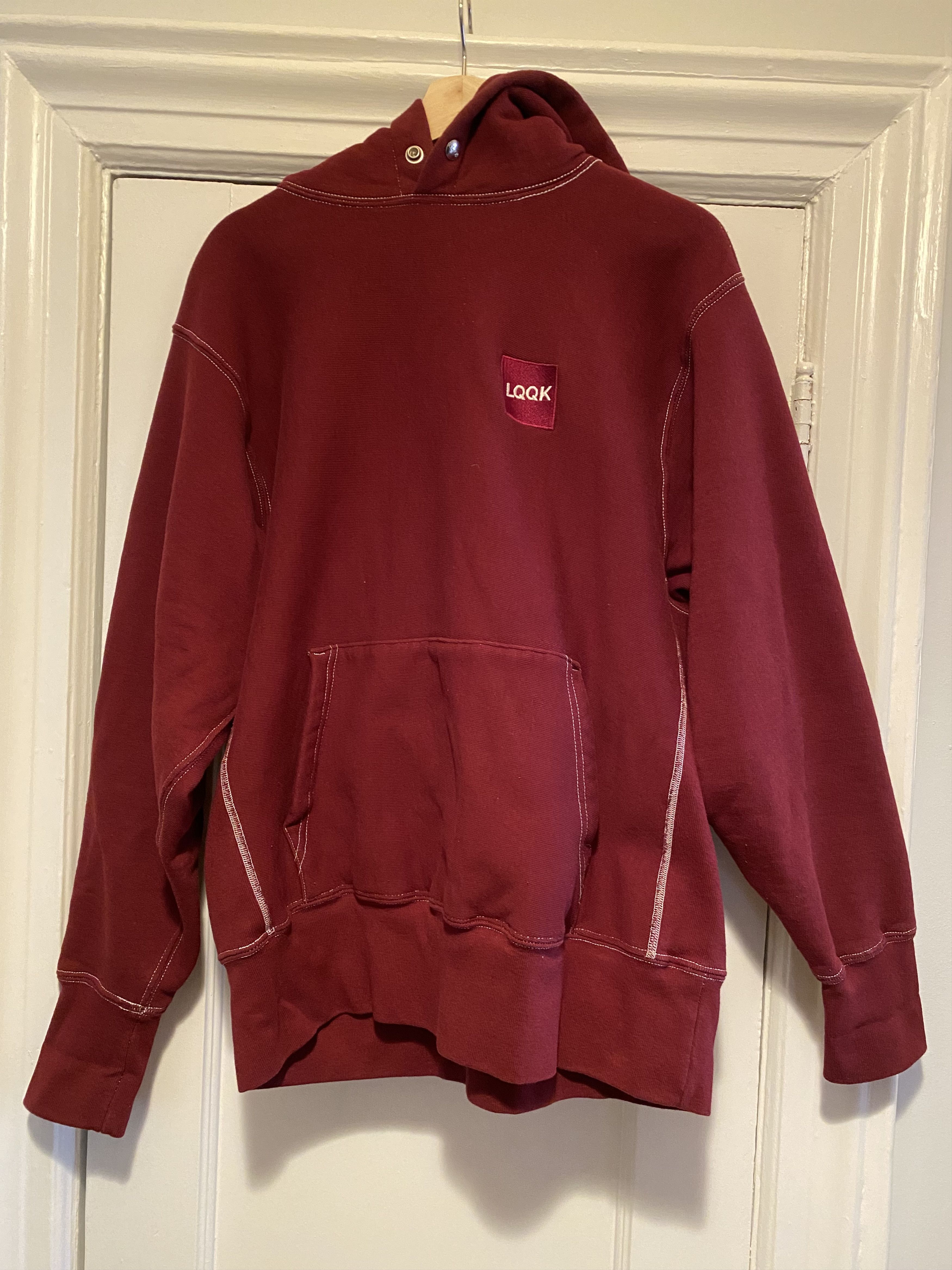 image of Camber x Lqqk Studio Signature Snap Hoodie in Burgundy, Men's (Size Large)