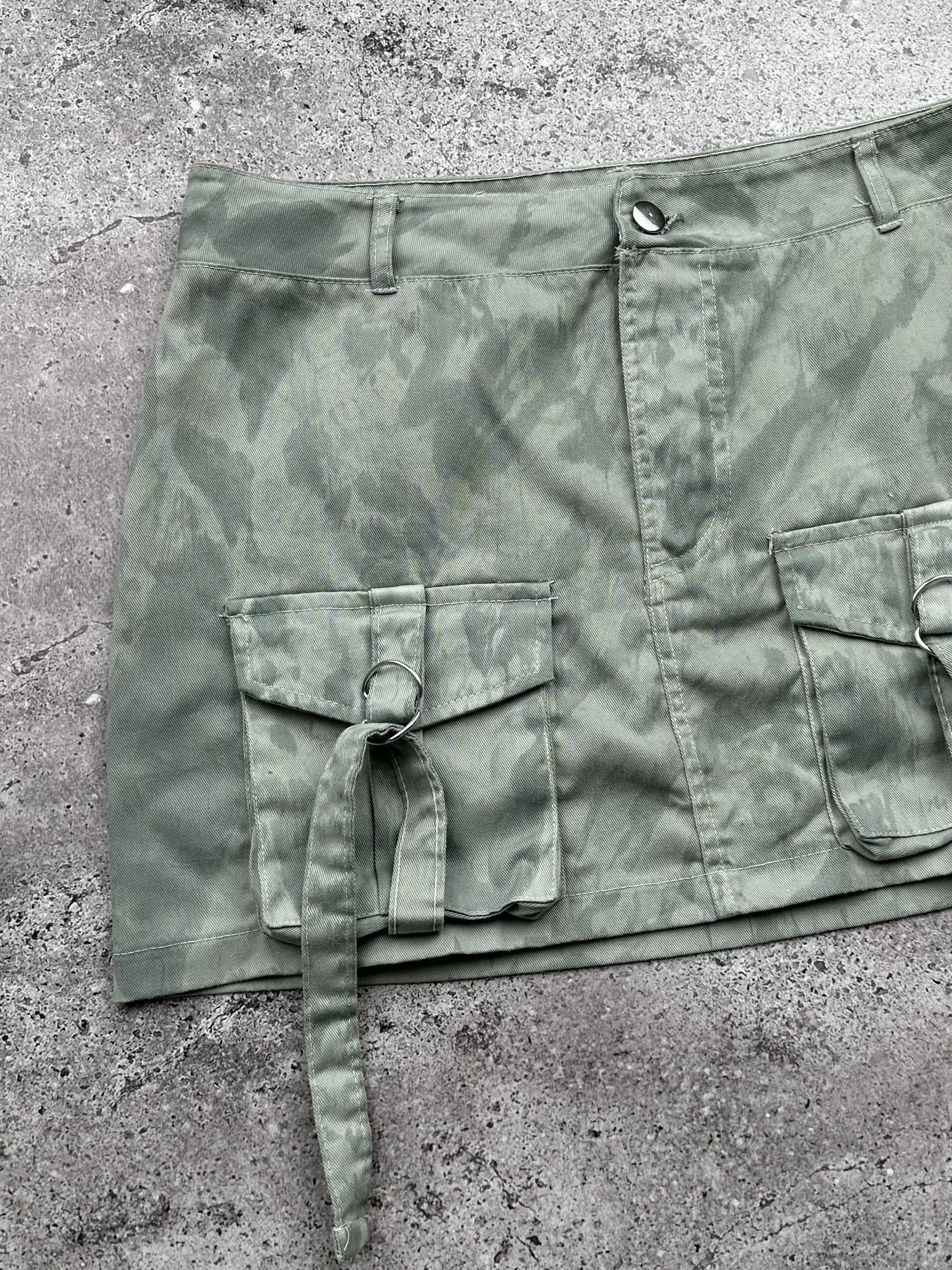 Japanese Brand Vintage Cargo Bondage Mini Skirt C248(V428)(E8) Size 27" / US 4 / IT 40 - 2 Thumbnail