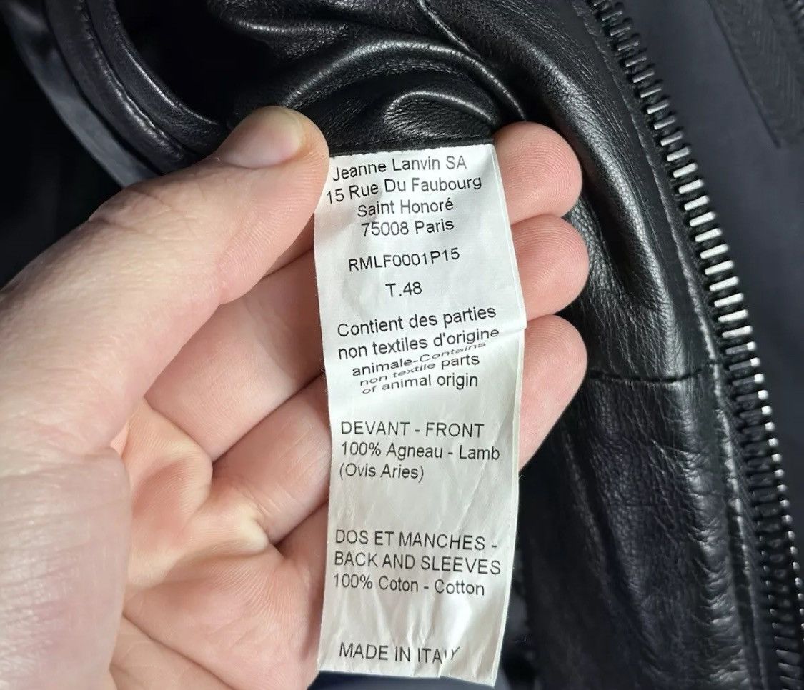 Lanvin Lanvin Classic Leather Bomber Jacket Luxury Blue Size US M / EU 48-50 / 2 - 9 Thumbnail