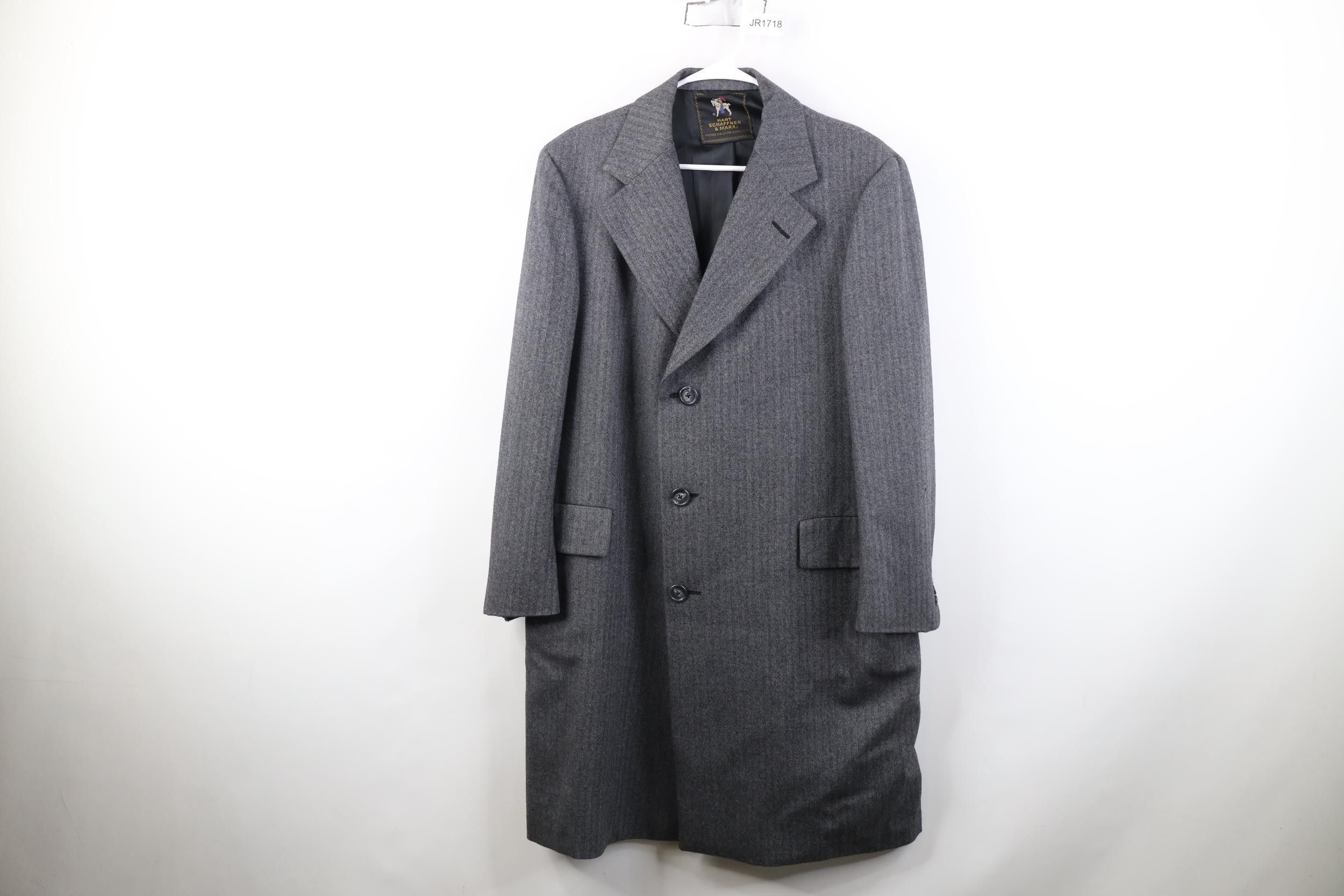 Vintage Vintage 60s 70s Streetwear Herringbone Overcoat Jacket USA Size US XXL / EU 58 / 5 - 1 Thumbnail
