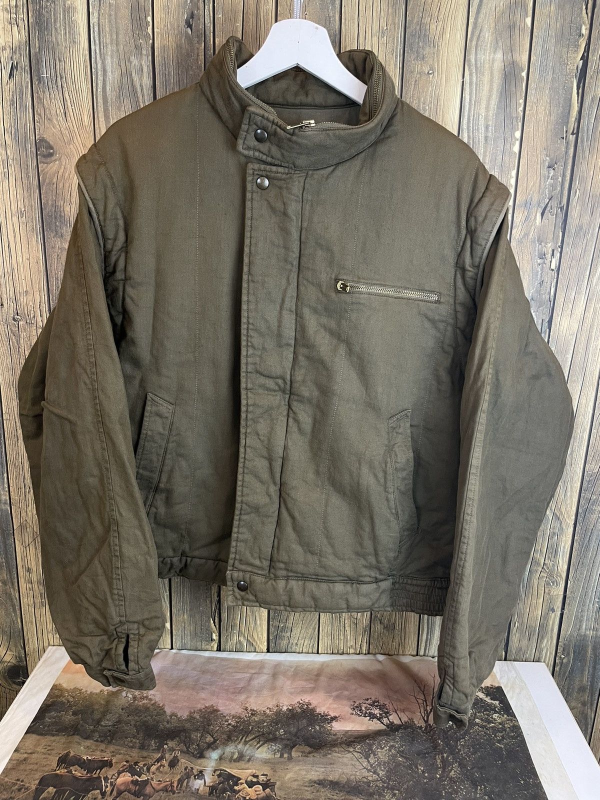 Lanvin × Vintage Vintage Lanvin Zipper Jacket olive Size US M / EU 48-50 / 2 - 9 Thumbnail