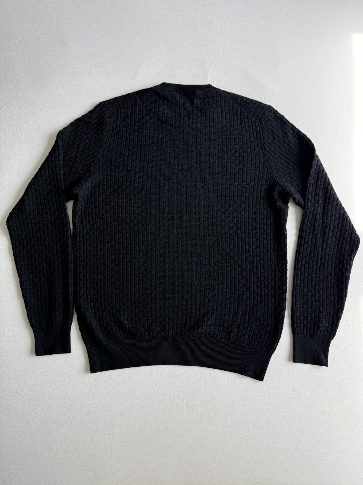 Hermes Hermes Black Wool H-Pattern Sweater Size US XL / EU 56 / 4 - 2 Thumbnail