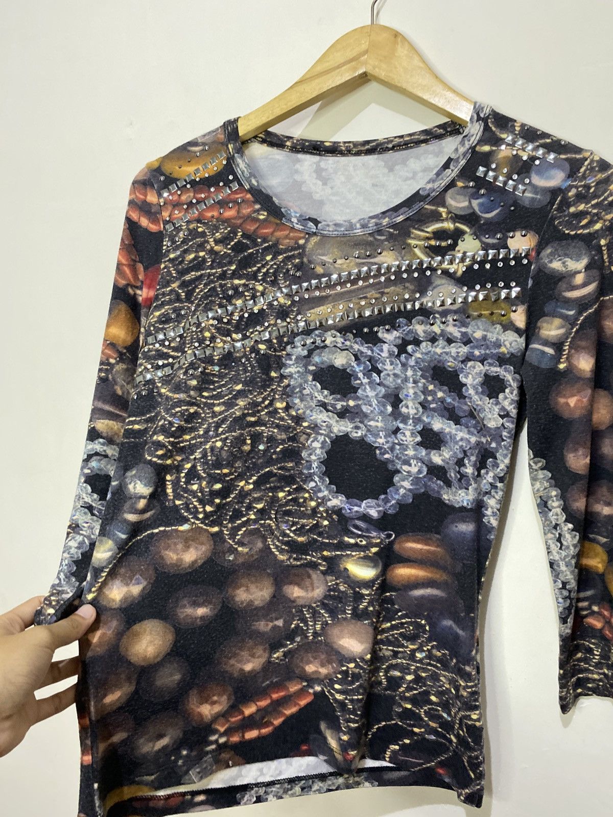 If Six Was Nine × Japanese Brand × Le Grande Bleu (L.G.B.) Vintage Y2K All Over Print Jewellery Size M / US 6-8 / IT 42-44 - 4 Thumbnail