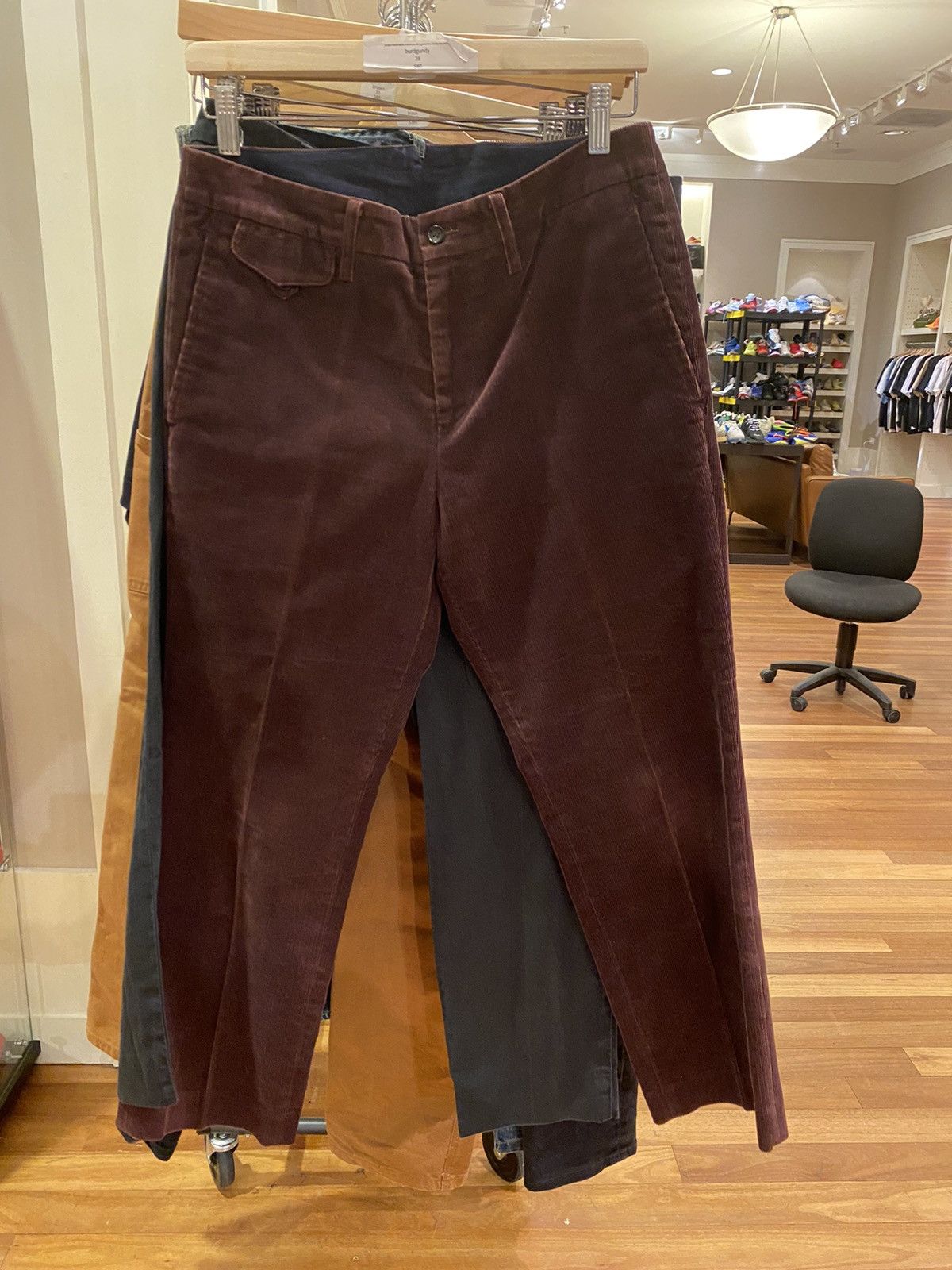 image of Comme Des Garcons x Junya Watanabe Cdg Junya Wantanabe Corduroy Pants in Burgundy, Men's (Size 28)