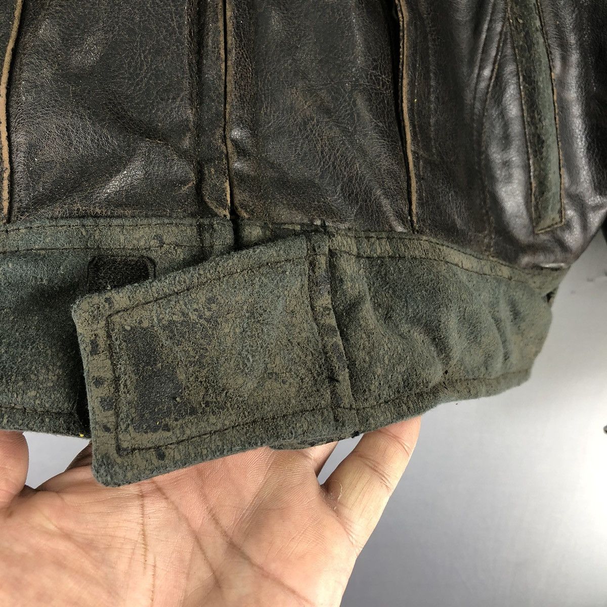 Leather Vintage 90's Motorcycle Leather Jacket by Jam's Gold Size US L / EU 52-54 / 3 - 14 Thumbnail