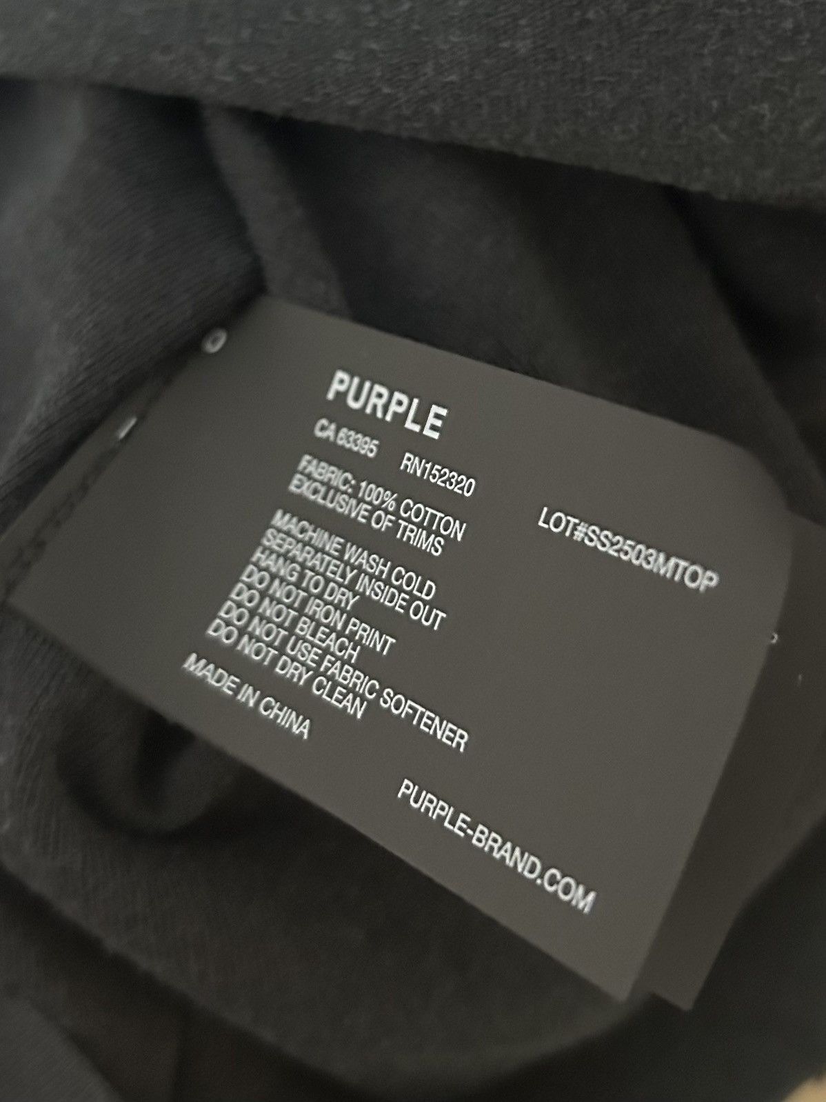 Purple Brand Purple Brand Tour Textured Inside Out Tee Size US L / EU 52-54 / 3 - 4 Thumbnail