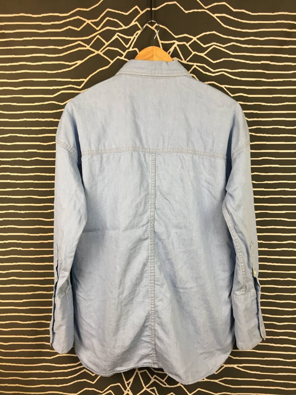 Japanese Brand CIROI by Egoist Light Wash Denim-Look Chambray Workshirt Size US M / EU 48-50 / 2 - 6 Thumbnail