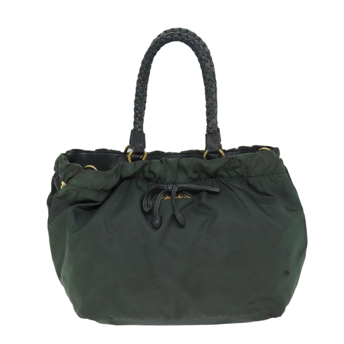 Prada Tessuto Khaki Synthetic Handbag (Pre-Owned) Size ONE SIZE - 1 Thumbnail