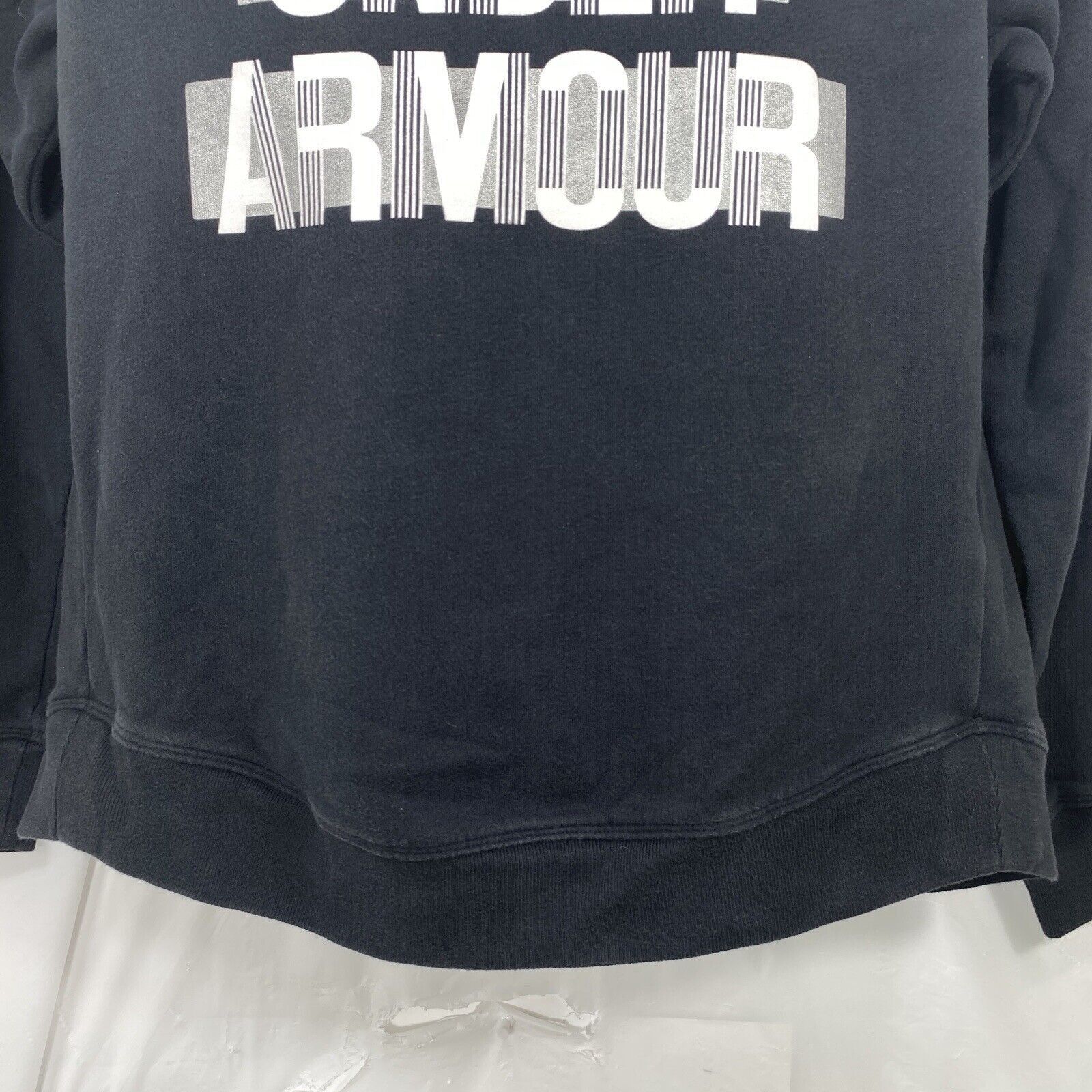 Under Armour Under Armour Small Loose Fit Black Fleece Hoodie Sweatshirt Size S / US 4 / IT 40 - 4 Thumbnail
