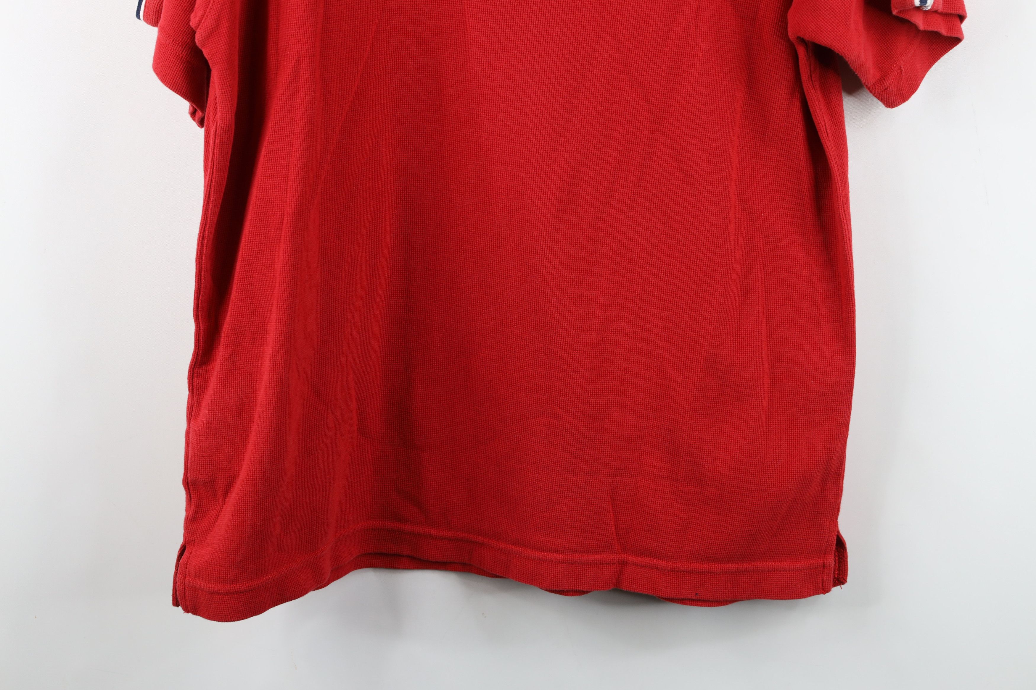 Tommy Hilfiger Vintage 90s Tommy Hilfiger Waffle Knit Half Zip T-Shirt Size US L / EU 52-54 / 3 - 13 Thumbnail