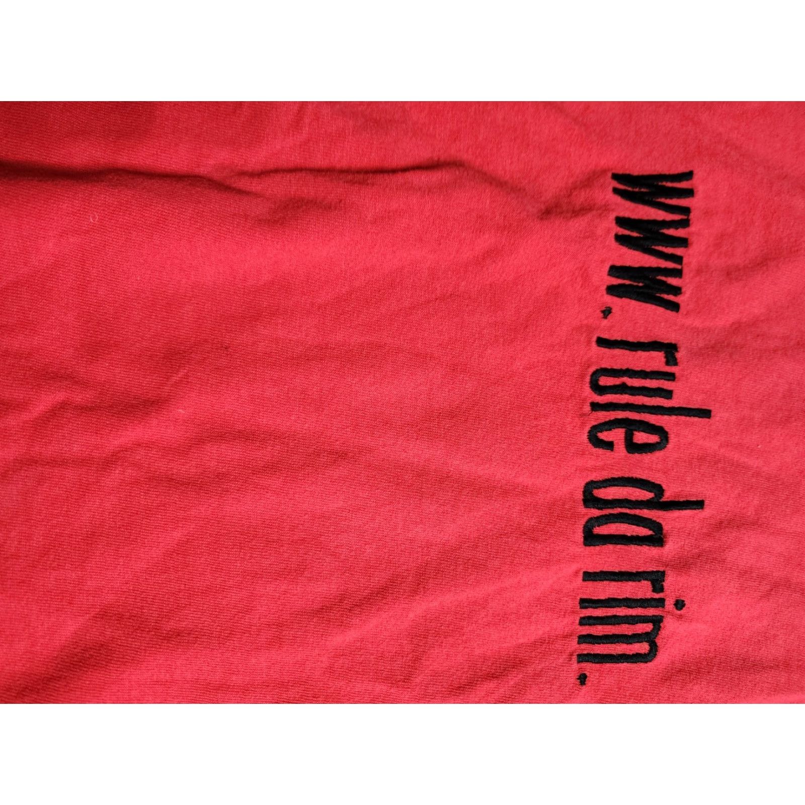 Vintage VINTAGE College Wear XL Rule the Rim Basketball T-Shirt Red 90s Sports Mens Size US XL / EU 56 / 4 - 5 Thumbnail